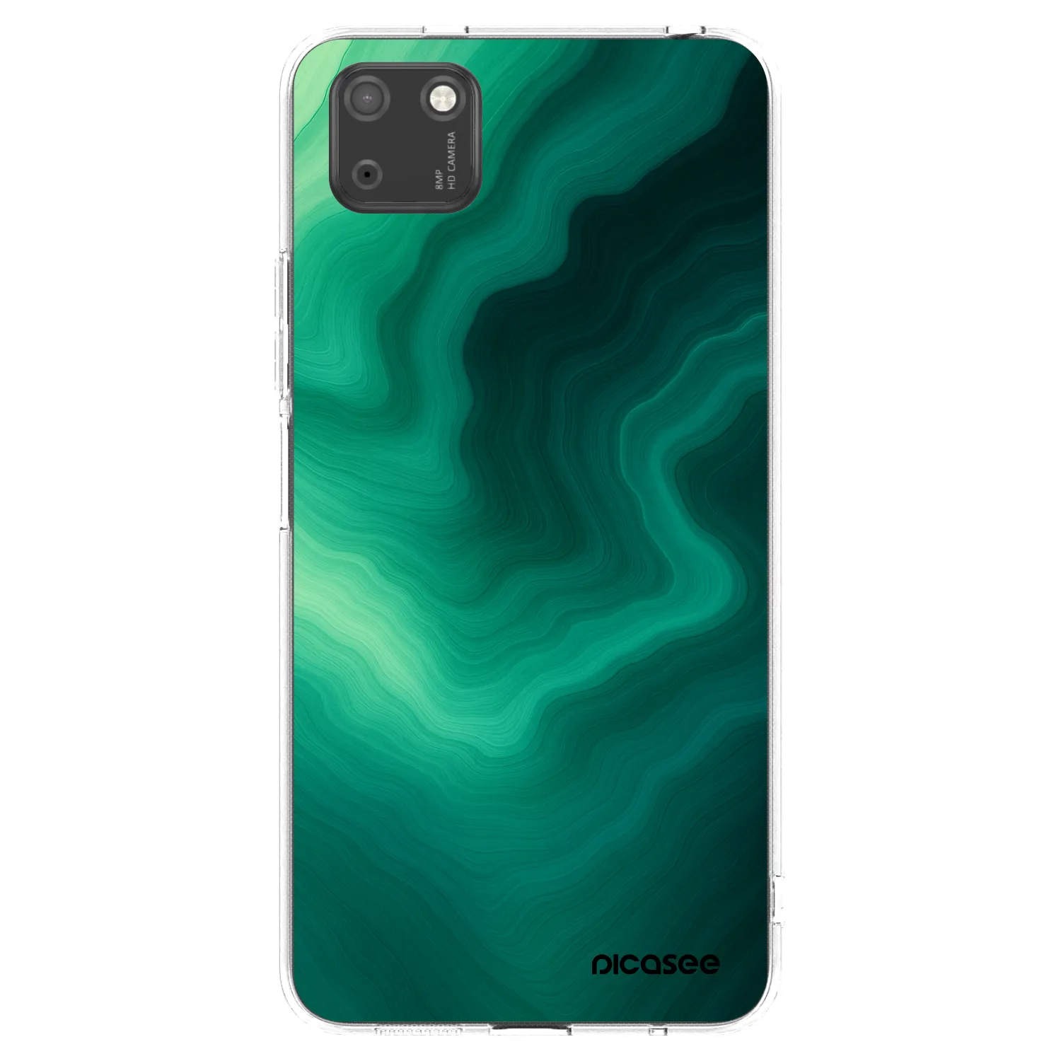 Picasee Huawei Y5P Hülle - Transparentes Silikon - Malachite