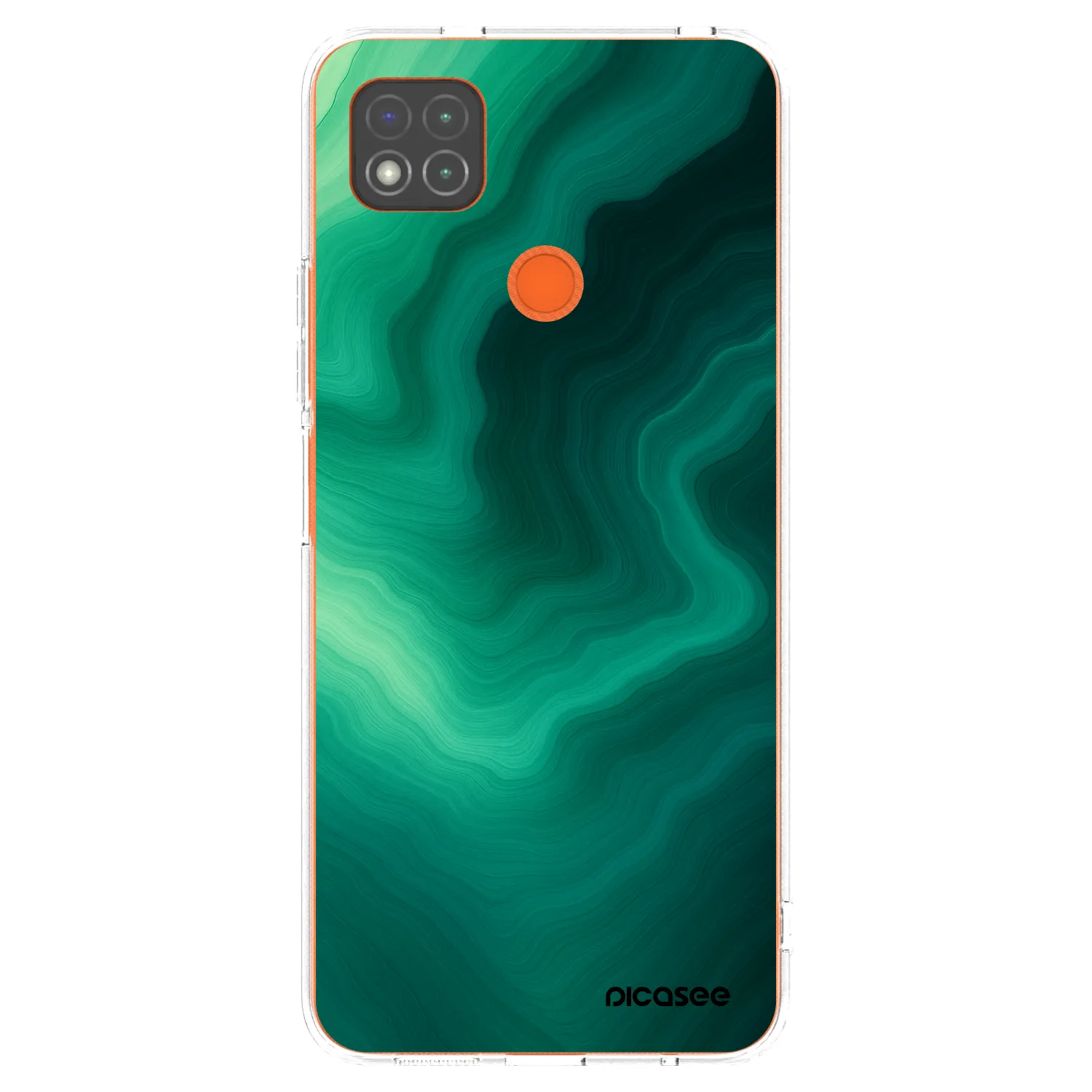 Picasee Xiaomi Redmi 9C Hülle - Transparentes Silikon - Malachite