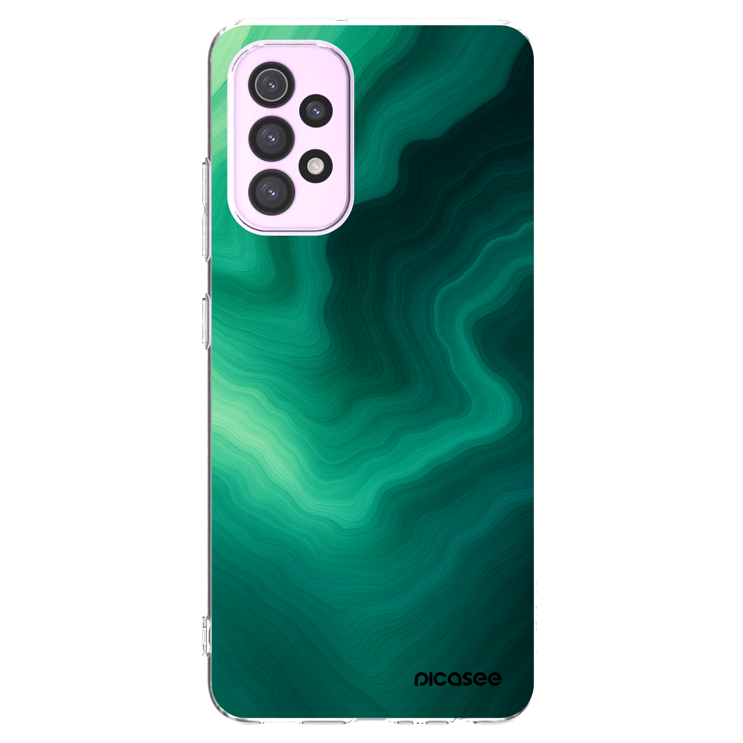 Picasee Samsung Galaxy A32 5G A326B Hülle - Transparentes Silikon - Malachite