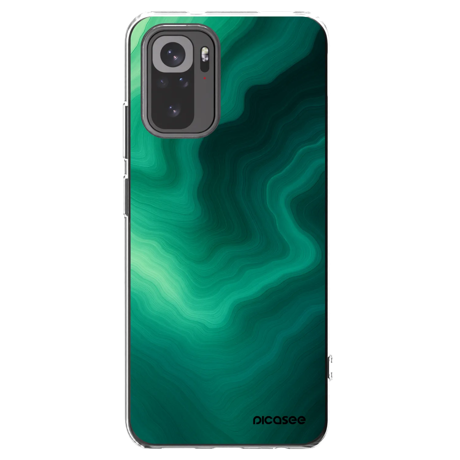 Picasee Xiaomi Redmi Note 10S Hülle - Transparentes Silikon - Malachite