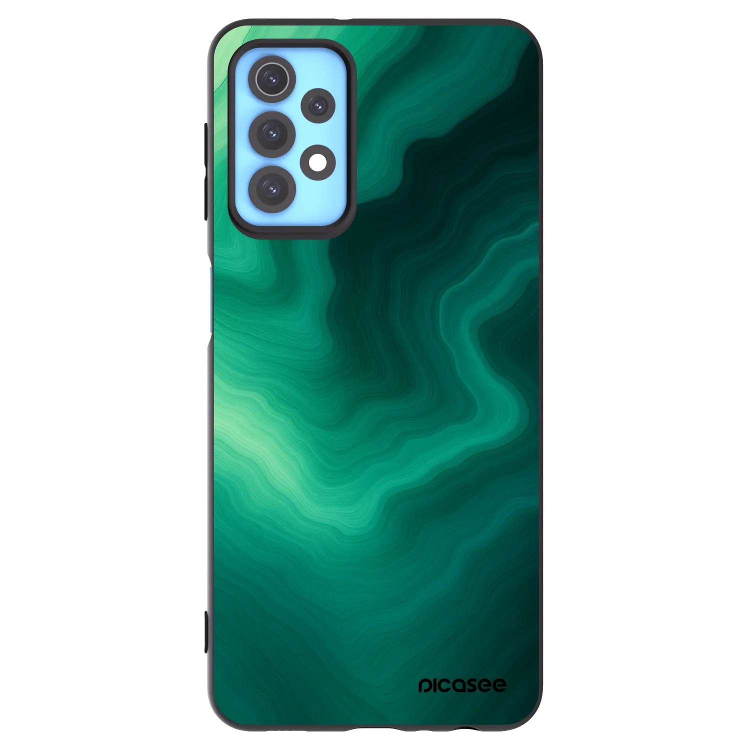 Picasee Samsung Galaxy A32 4G SM-A325F Hülle - Schwarzes Silikon - Malachite