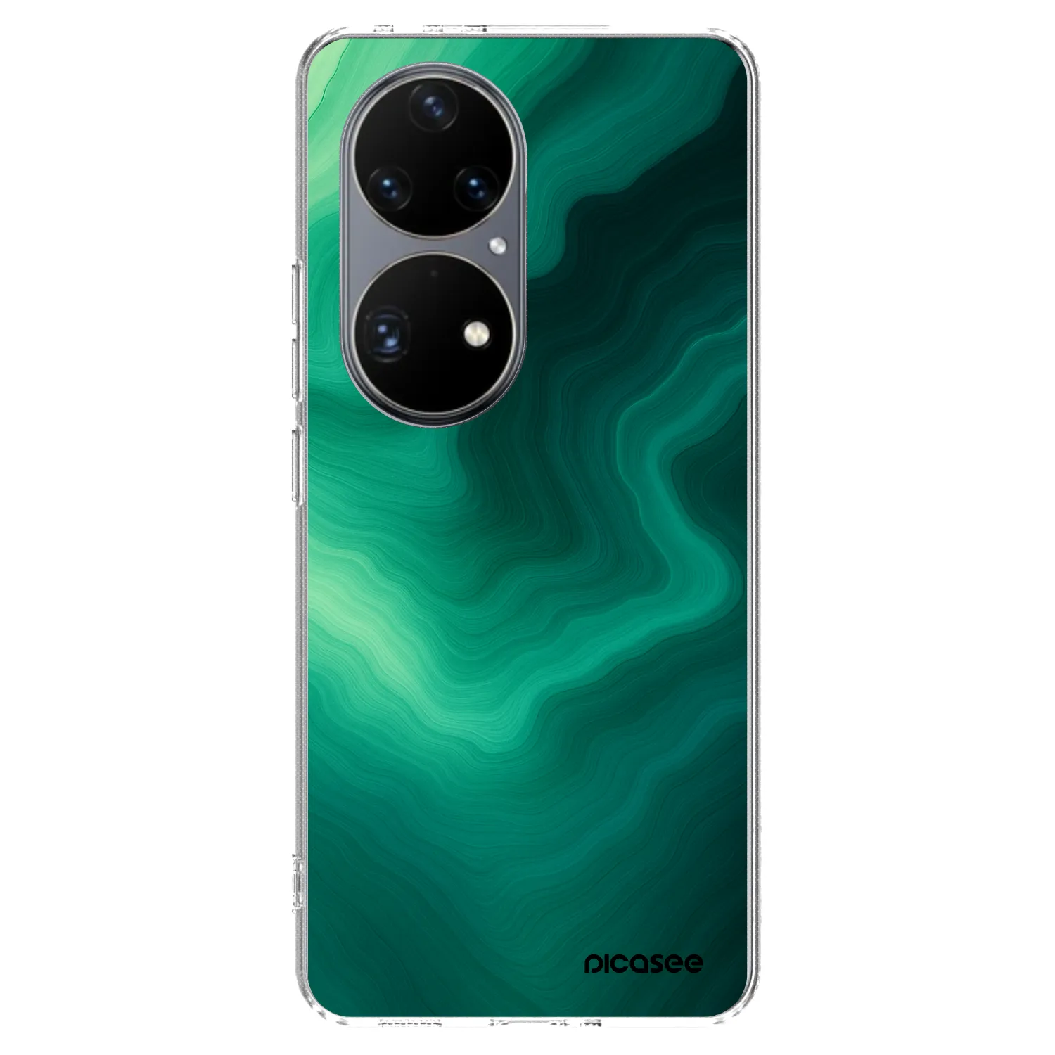 Picasee Huawei P50 Hülle - Transparentes Silikon - Malachite