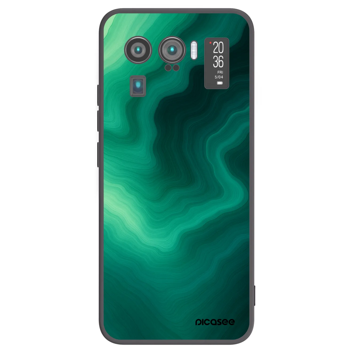 Picasee Xiaomi Mi 11 Ultra Hülle - Schwarzes Silikon - Malachite