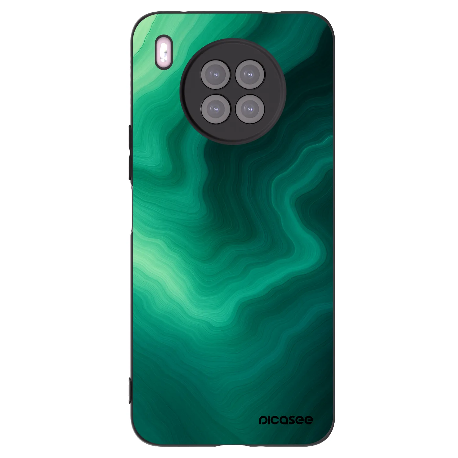 Picasee Huawei Nova 8i Hülle - Schwarzes Silikon - Malachite