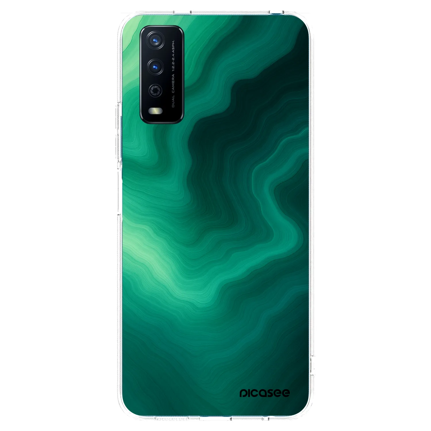 Picasee Vivo Y11s Hülle - Transparentes Silikon - Malachite