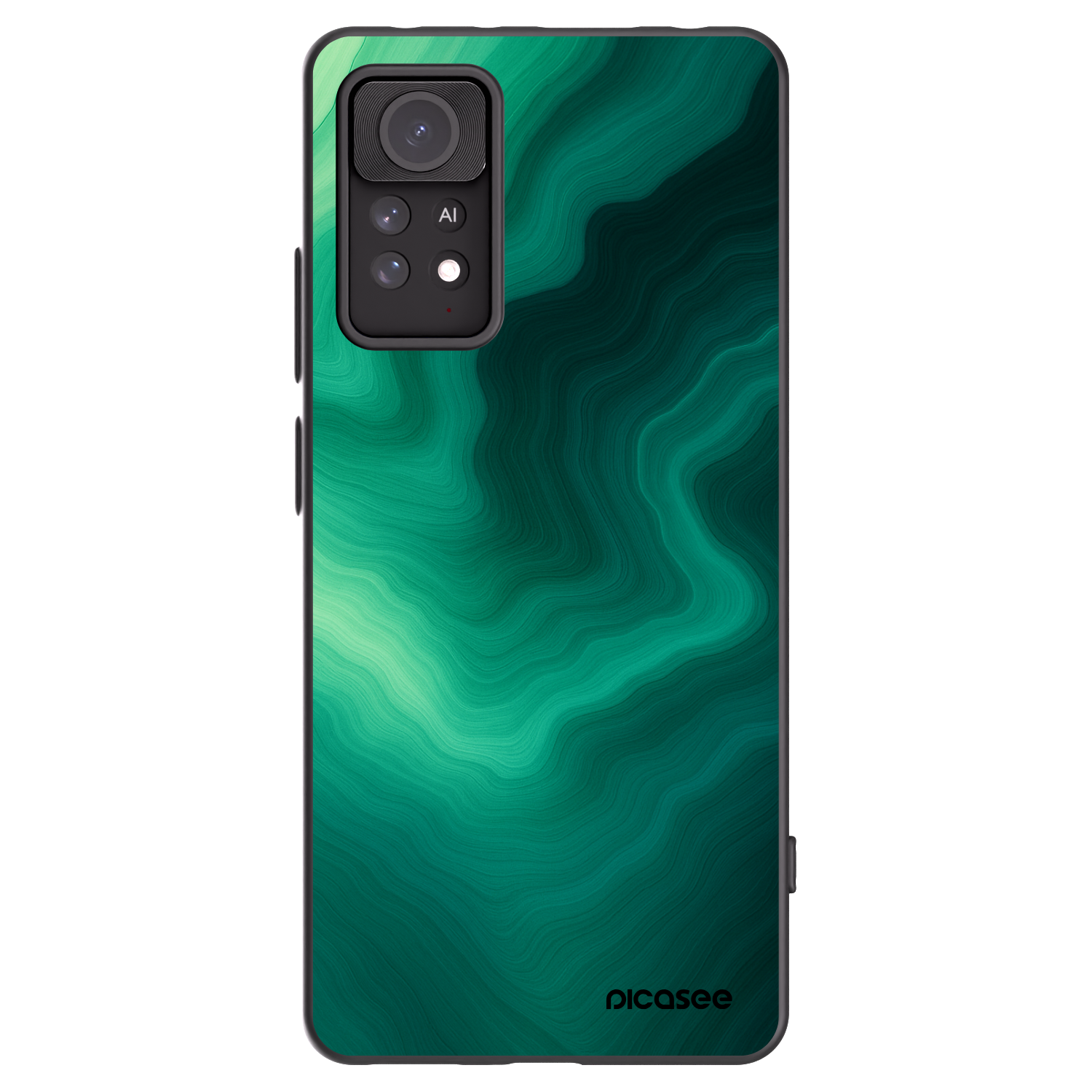 Picasee Xiaomi Redmi Note 11 Pro 5G Hülle - Schwarzes Silikon - Malachite