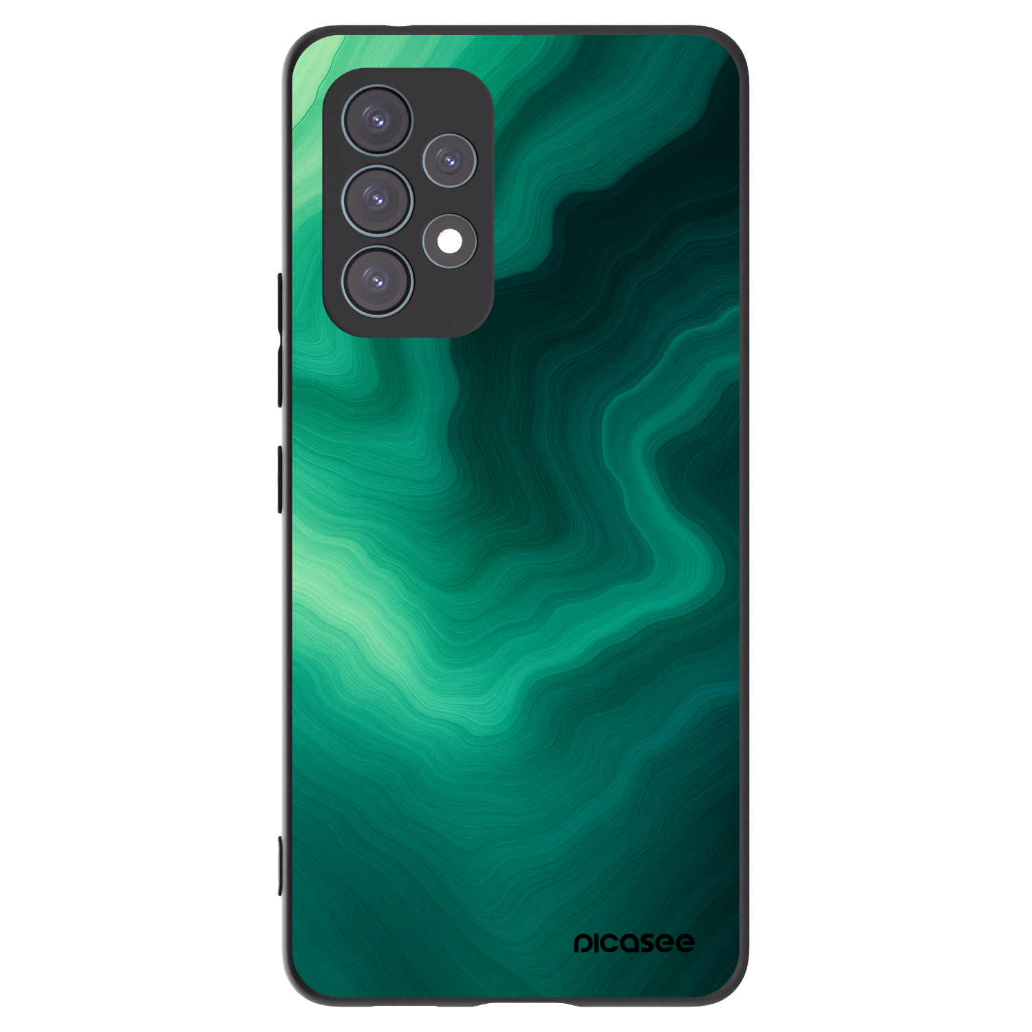 Picasee Samsung Galaxy A53 5G A536 Hülle - Schwarzes Silikon - Malachite