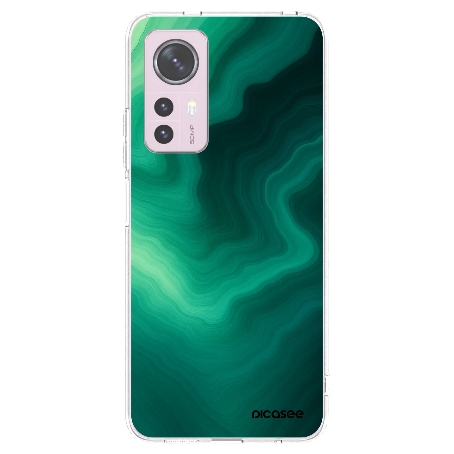 Picasee Xiaomi 12 Hülle - Transparentes Silikon - Malachite