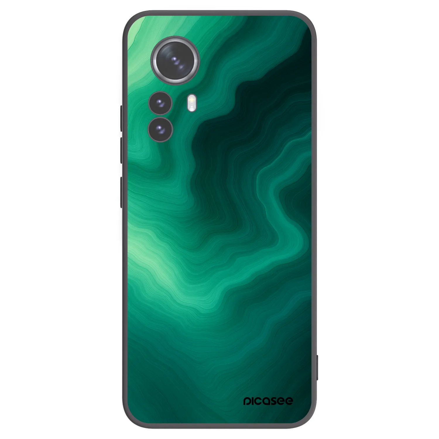 Picasee Xiaomi 12 Pro Hülle - Schwarzes Silikon - Malachite