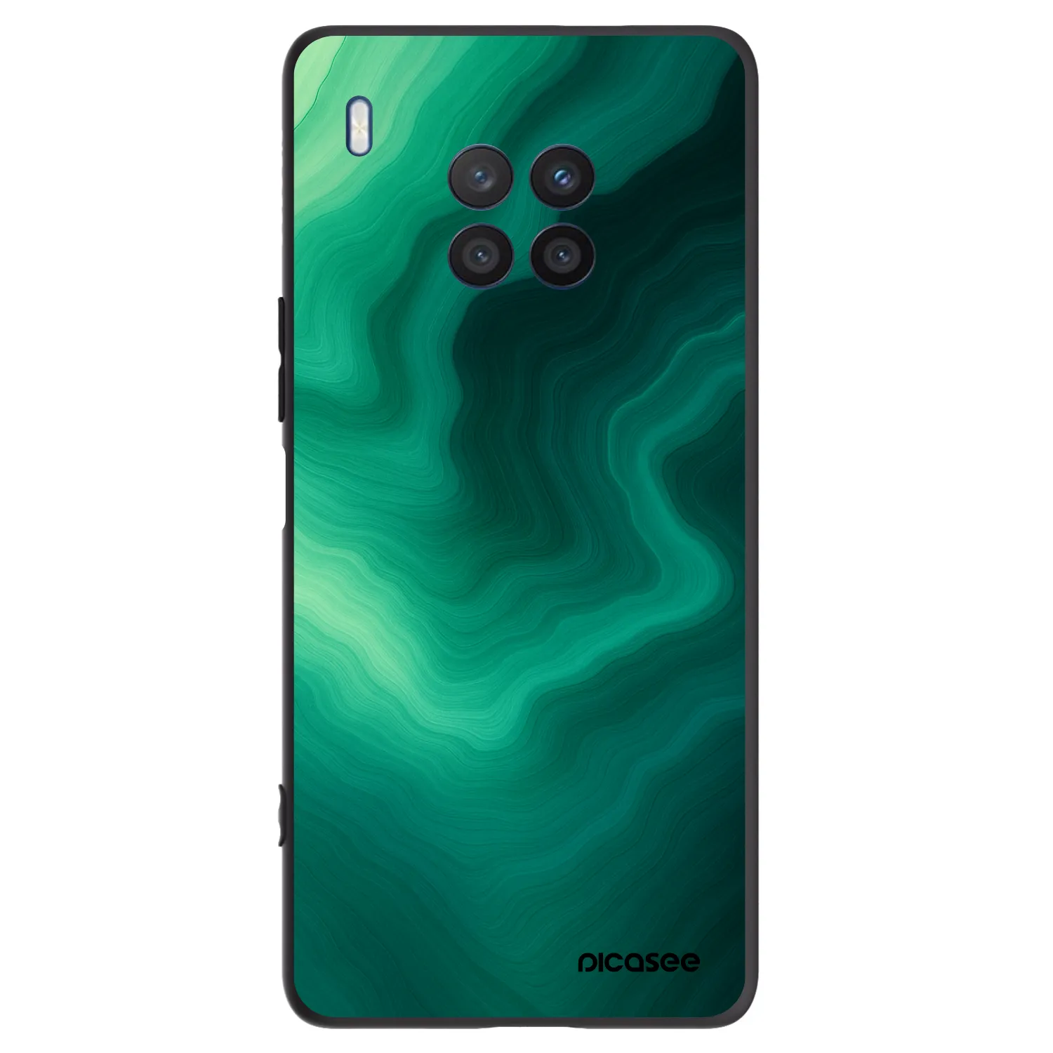 Picasee Honor 50 Lite Hülle - Schwarzes Silikon - Malachite