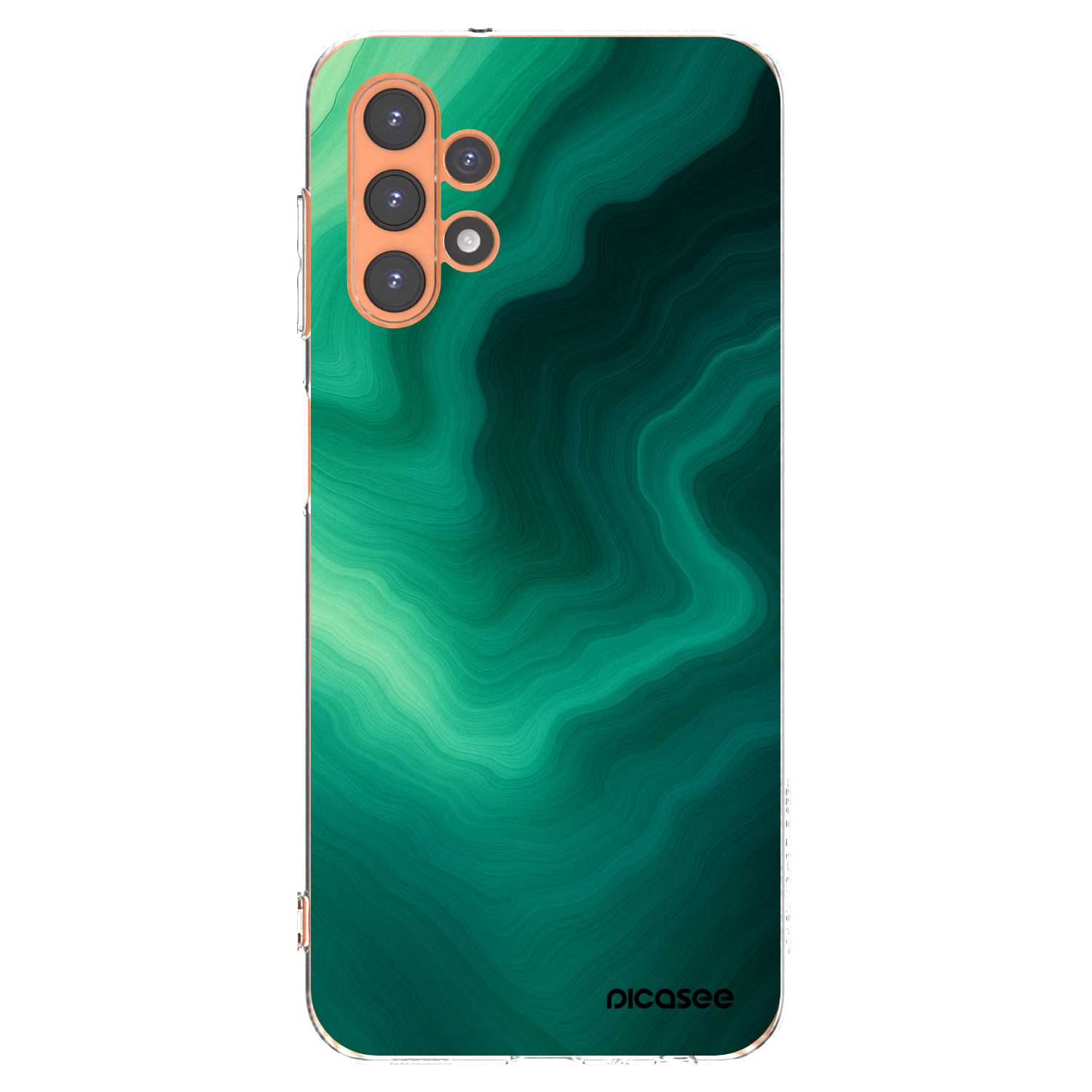 Picasee Samsung Galaxy A13 4G A135 Hülle - Transparentes Silikon - Malachite