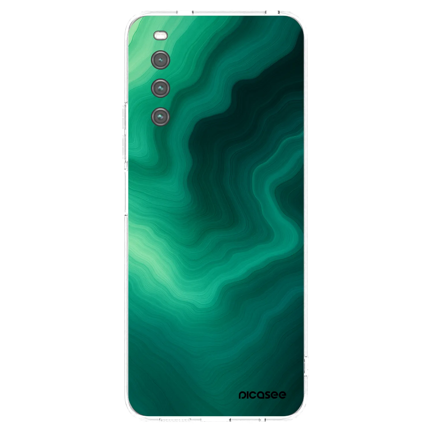 Picasee Sony Xperia 10 IV 5G Hülle - Transparentes Silikon - Malachite