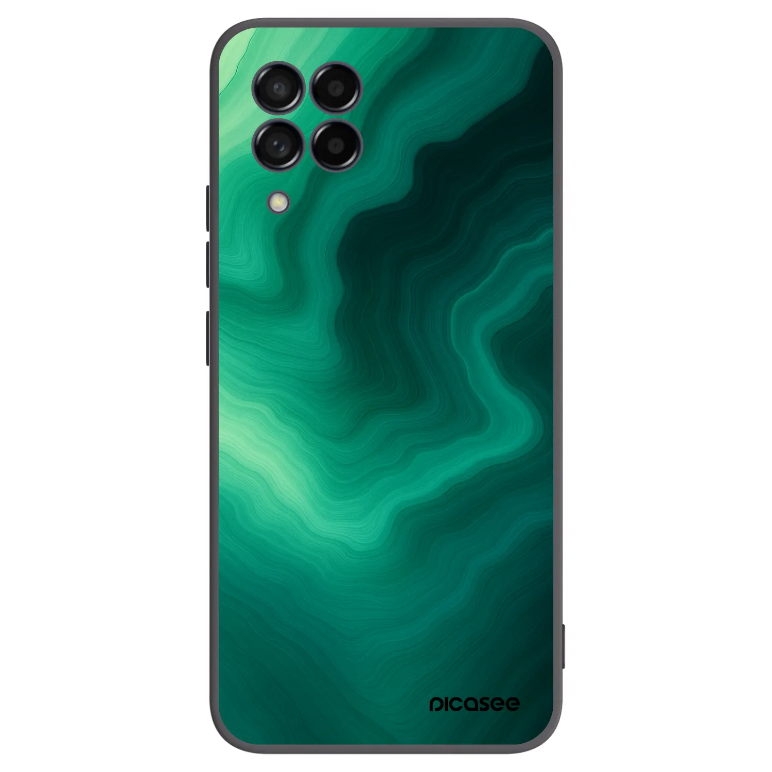 Picasee Samsung Galaxy M53 5G Hülle - Schwarzes Silikon - Malachite