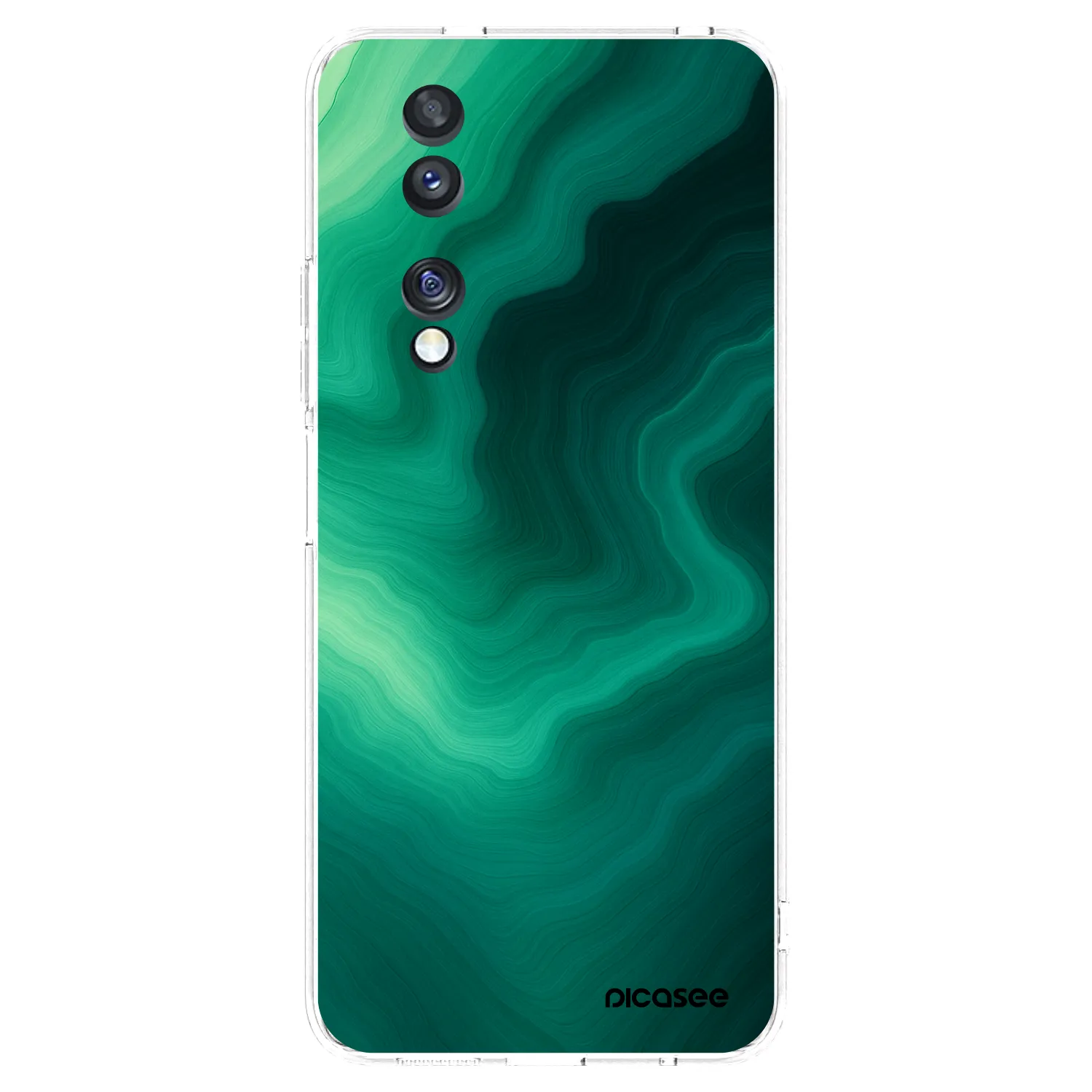 Picasee Honor 70 Hülle - Transparentes Silikon - Malachite