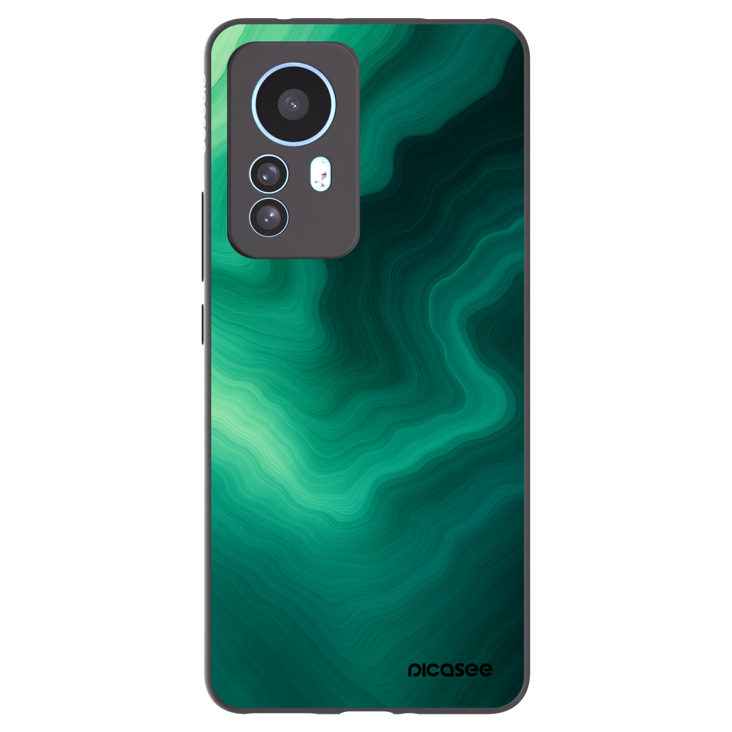 Picasee Xiaomi 12T Pro Hülle - Schwarzes Silikon - Malachite