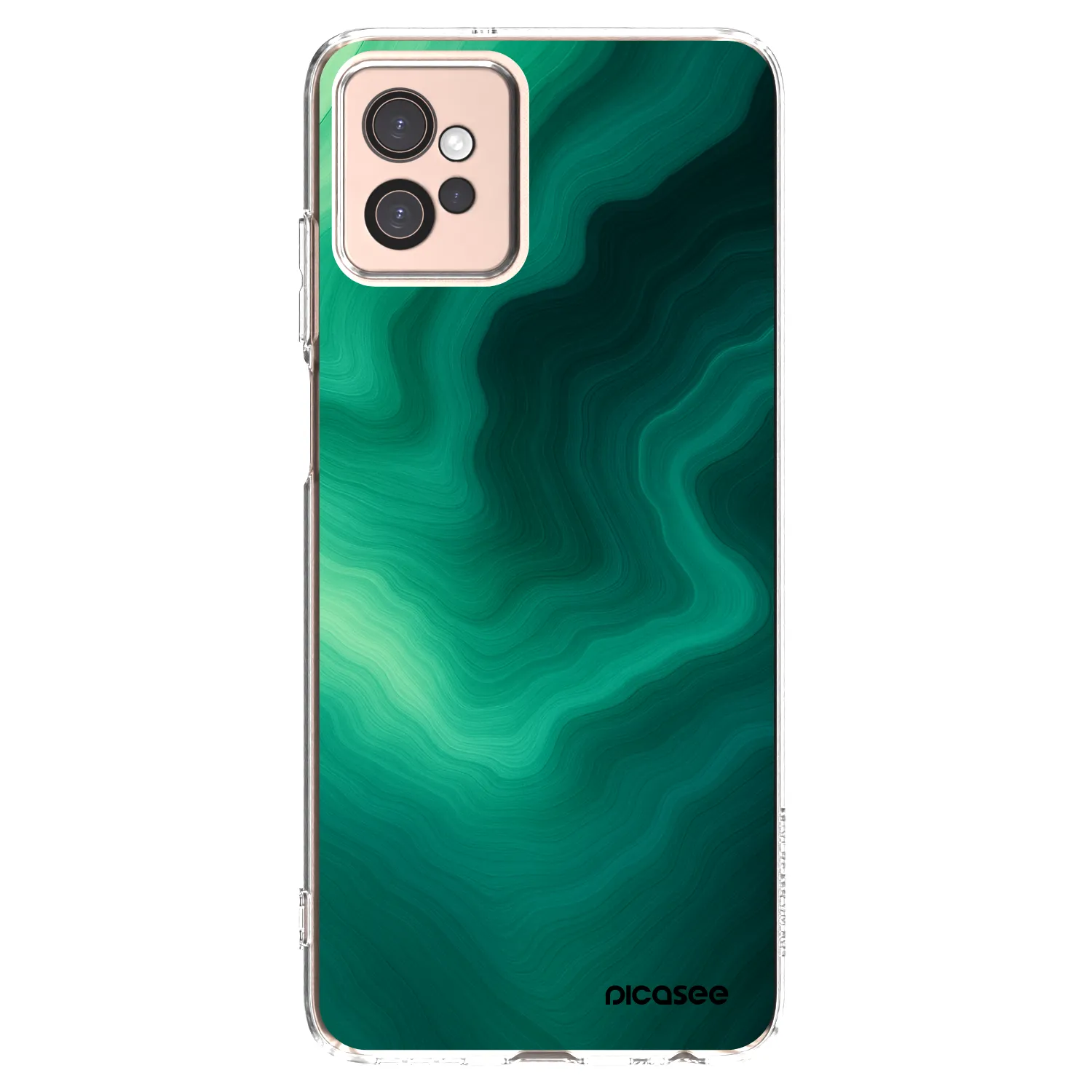 Picasee Motorola Moto G32 Hülle - Transparentes Silikon - Malachite