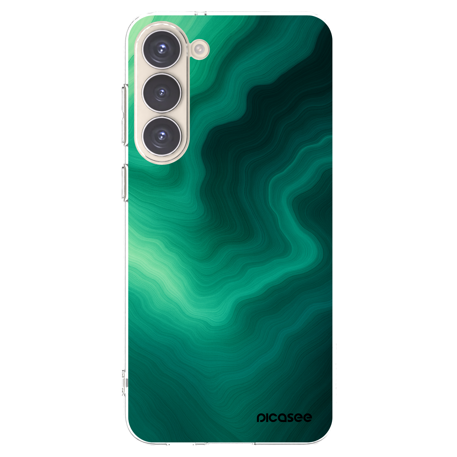 Picasee Samsung Galaxy S23+ 5G Hülle - Transparentes Silikon - Malachite