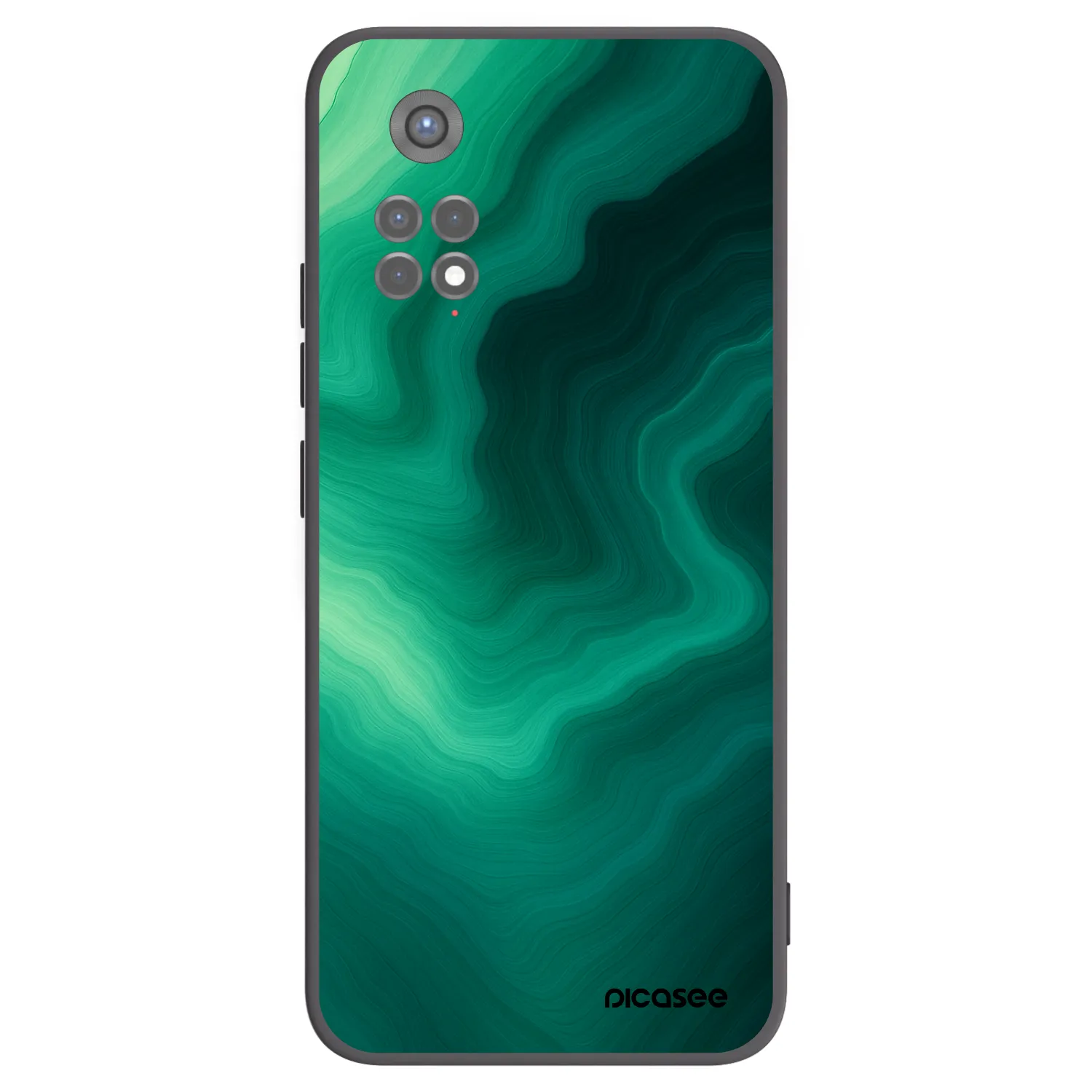 Picasee Xiaomi Redmi Note 11S 5G Hülle - Schwarzes Silikon - Malachite