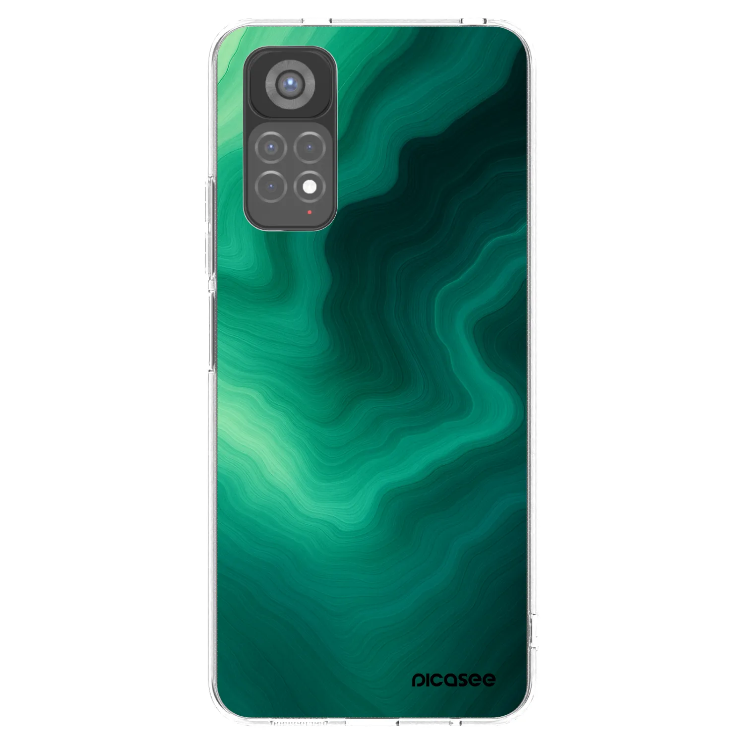 Picasee Xiaomi Redmi Note 11S 5G Hülle - Transparentes Silikon - Malachite