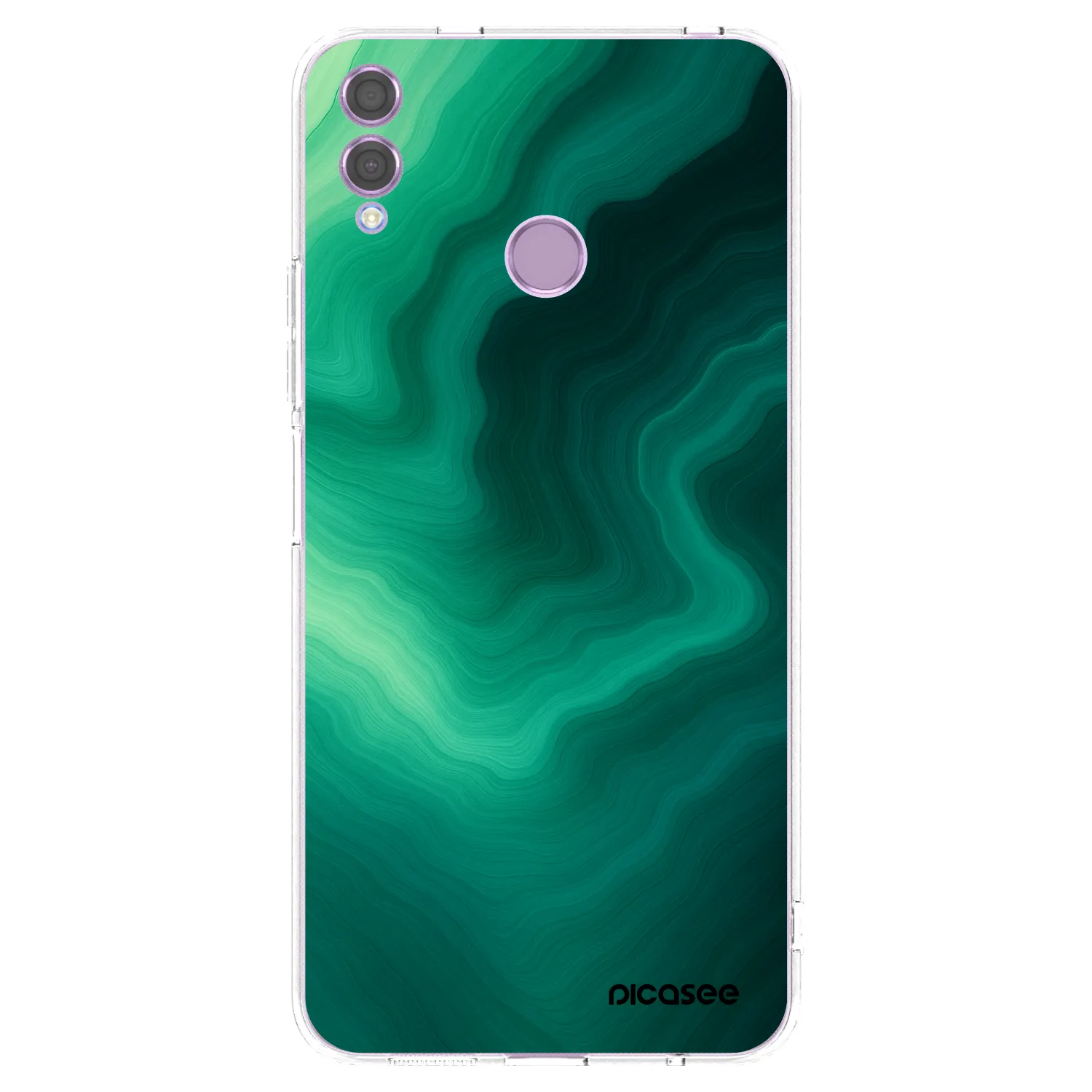 Picasee Honor 8X Hülle - Transparentes Silikon - Malachite