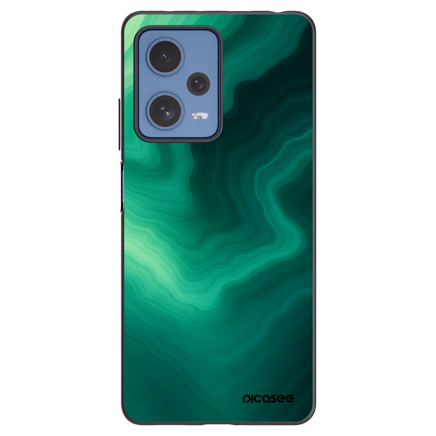 Picasee Xiaomi Redmi Note 12 Pro 5G Hülle - Schwarzes Silikon - Malachite