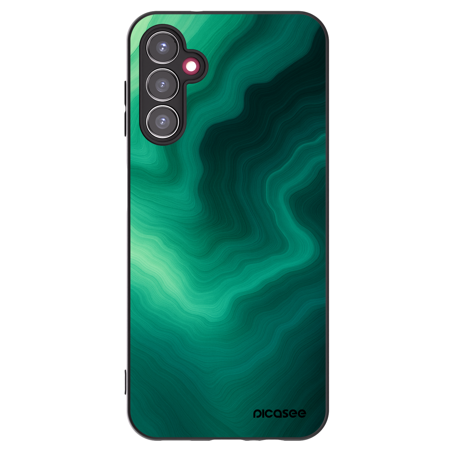 Picasee Samsung Galaxy A14 5G A146P Hülle - Schwarzes Silikon - Malachite