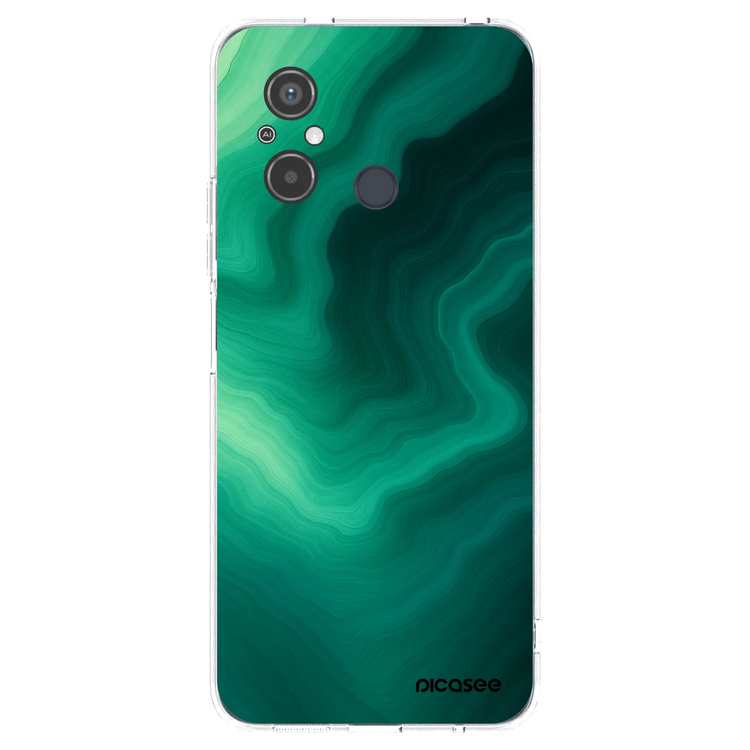 Picasee Xiaomi Redmi 12C Hülle - Transparentes Silikon - Malachite