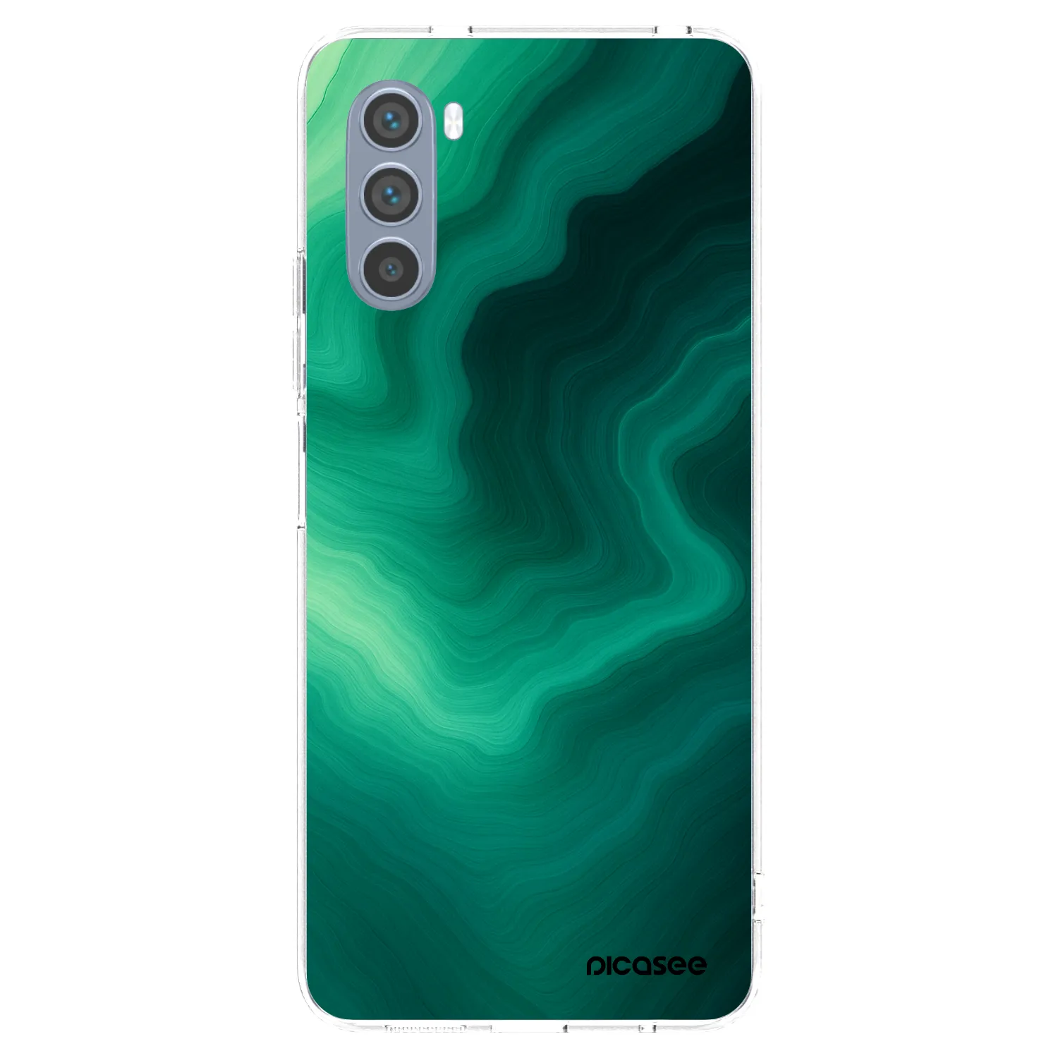 Picasee Motorola Moto G62 Hülle - Transparentes Silikon - Malachite