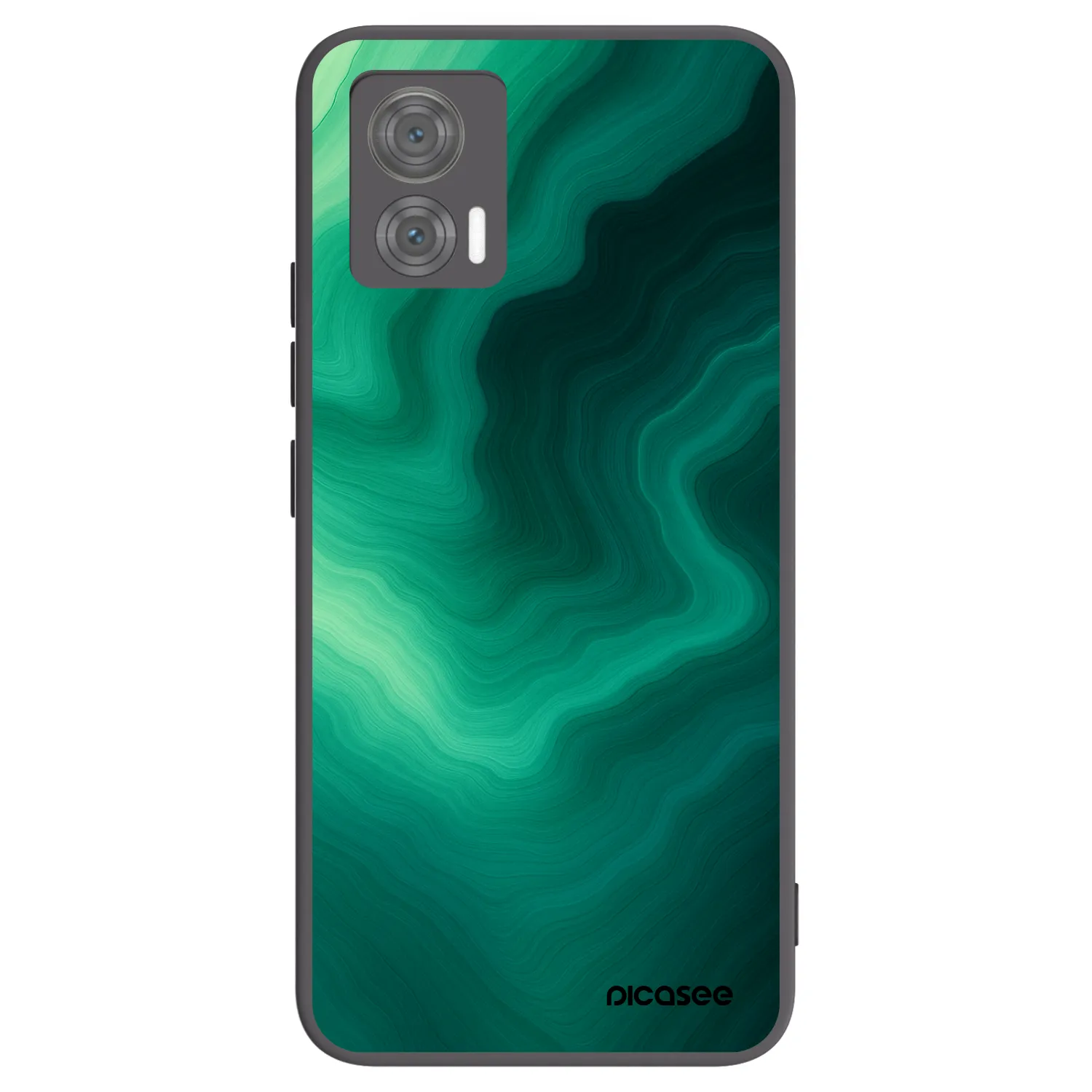 Picasee Motorola Edge 30 Neo Hülle - Schwarzes Silikon - Malachite