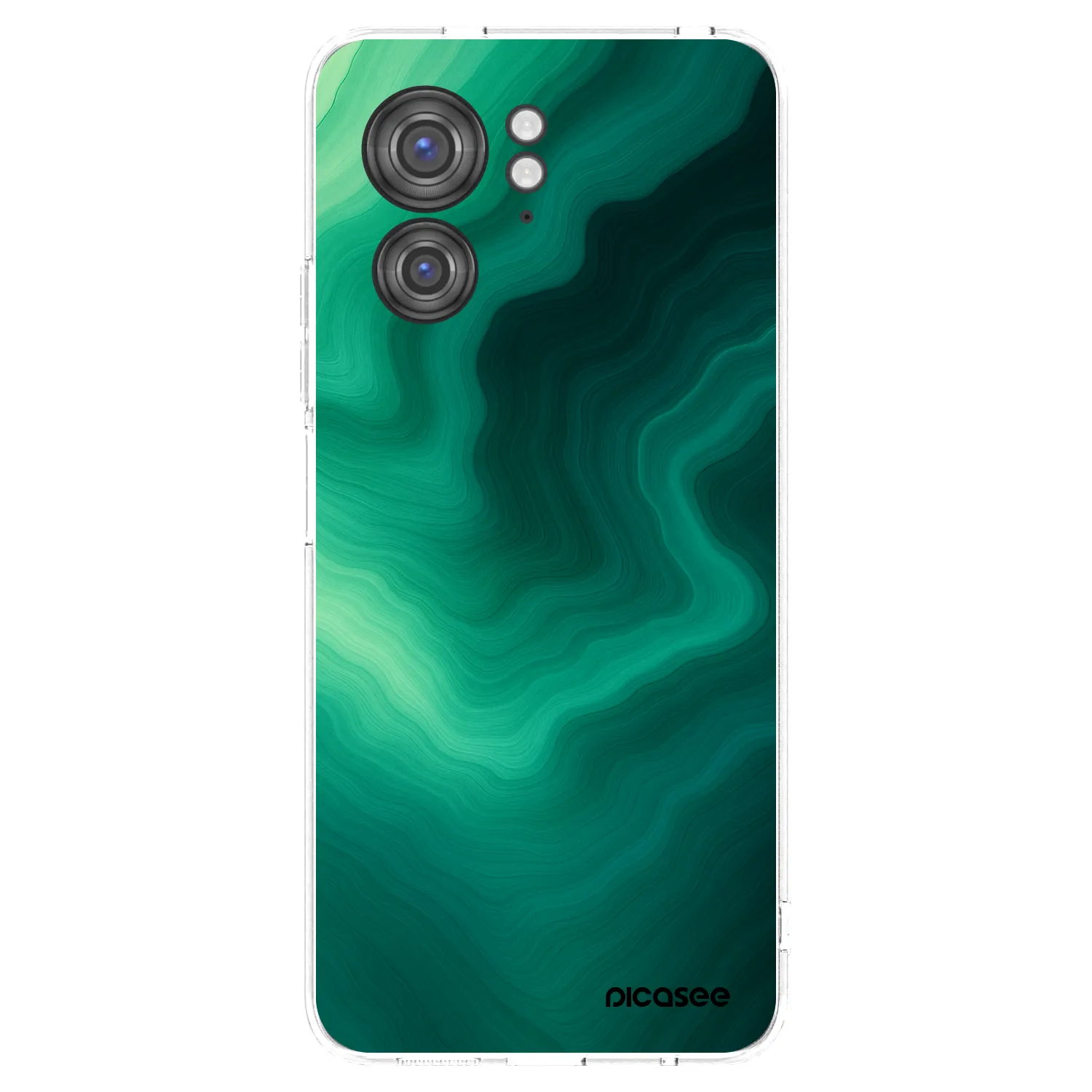 Picasee Motorola Edge 40 Hülle - Transparentes Silikon - Malachite