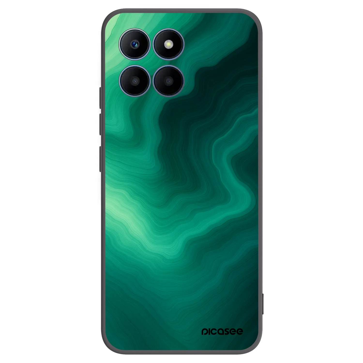 Picasee Honor 70 Lite Hülle - Schwarzes Silikon - Malachite