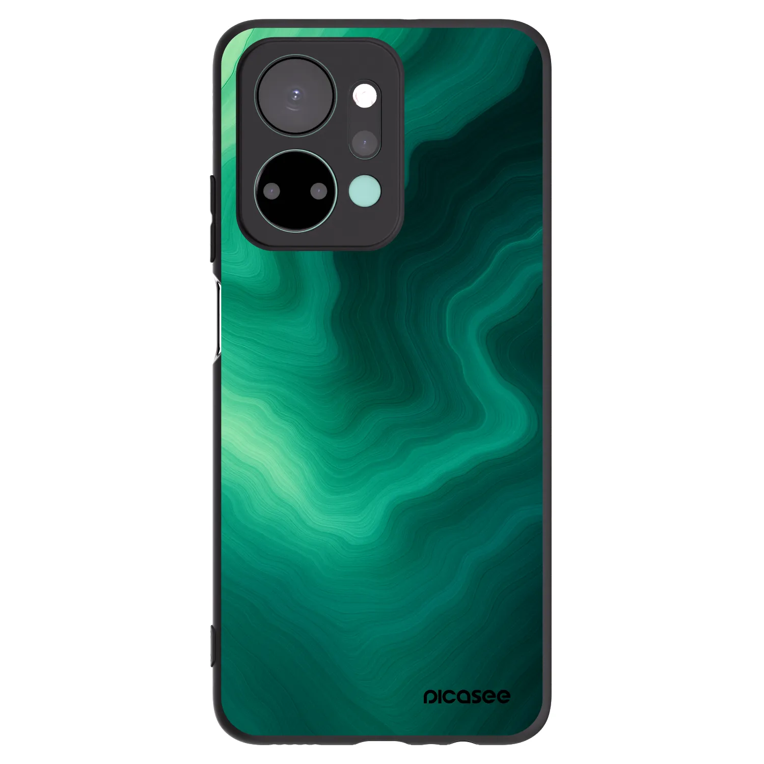 Picasee Honor X7a Hülle - Schwarzes Silikon - Malachite