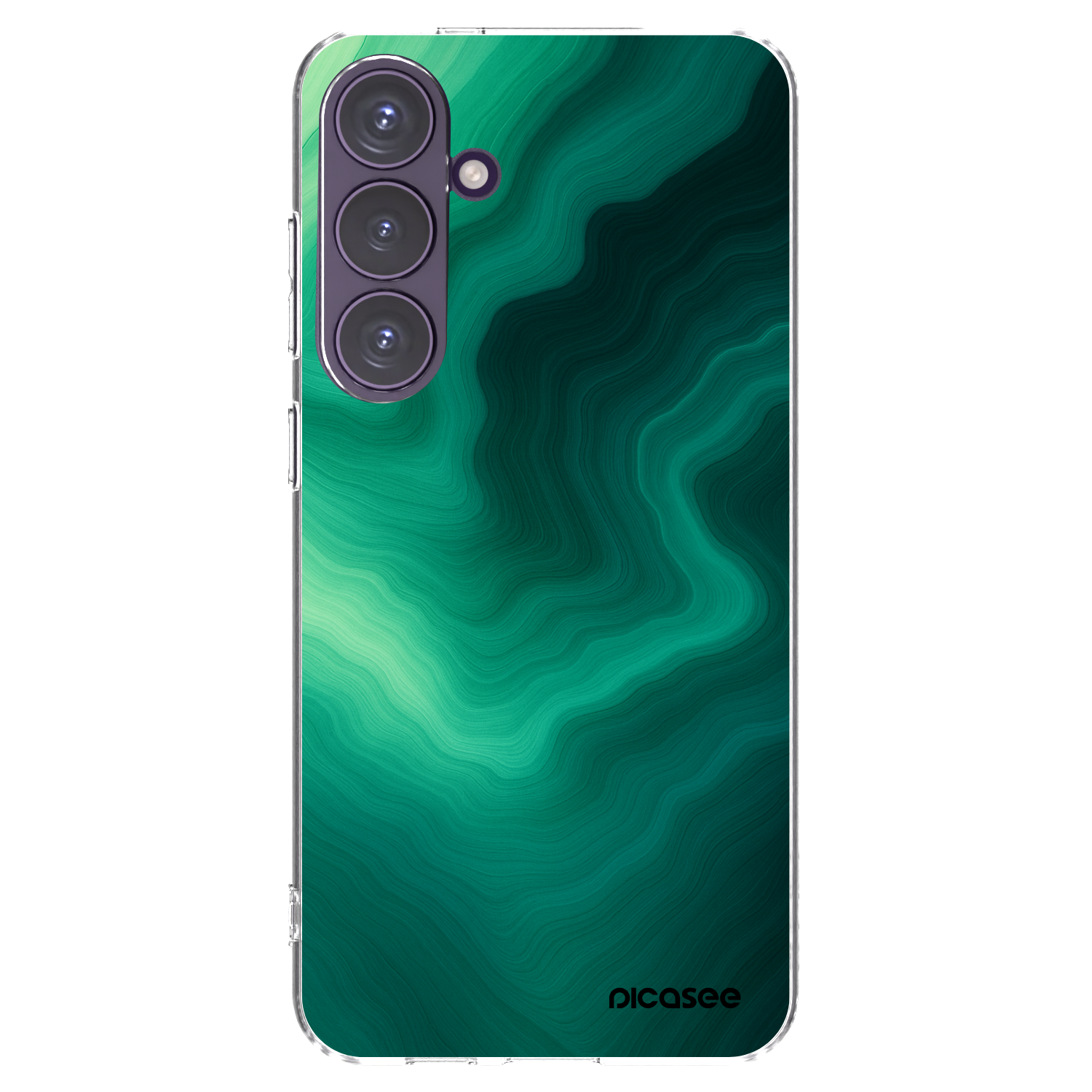 Picasee Samsung Galaxy S24+ S926B 5G Hülle - Transparentes Silikon - Malachite