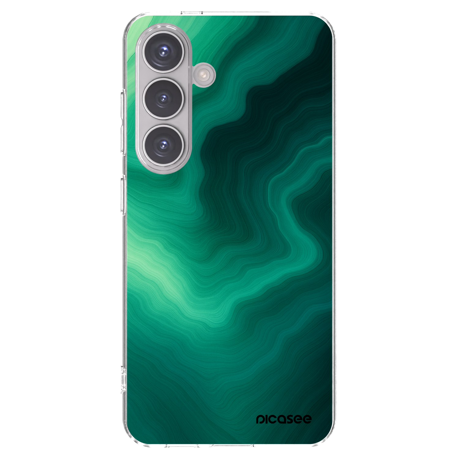 Picasee Samsung Galaxy S24 S921B 5G Hülle - Transparentes Silikon - Malachite