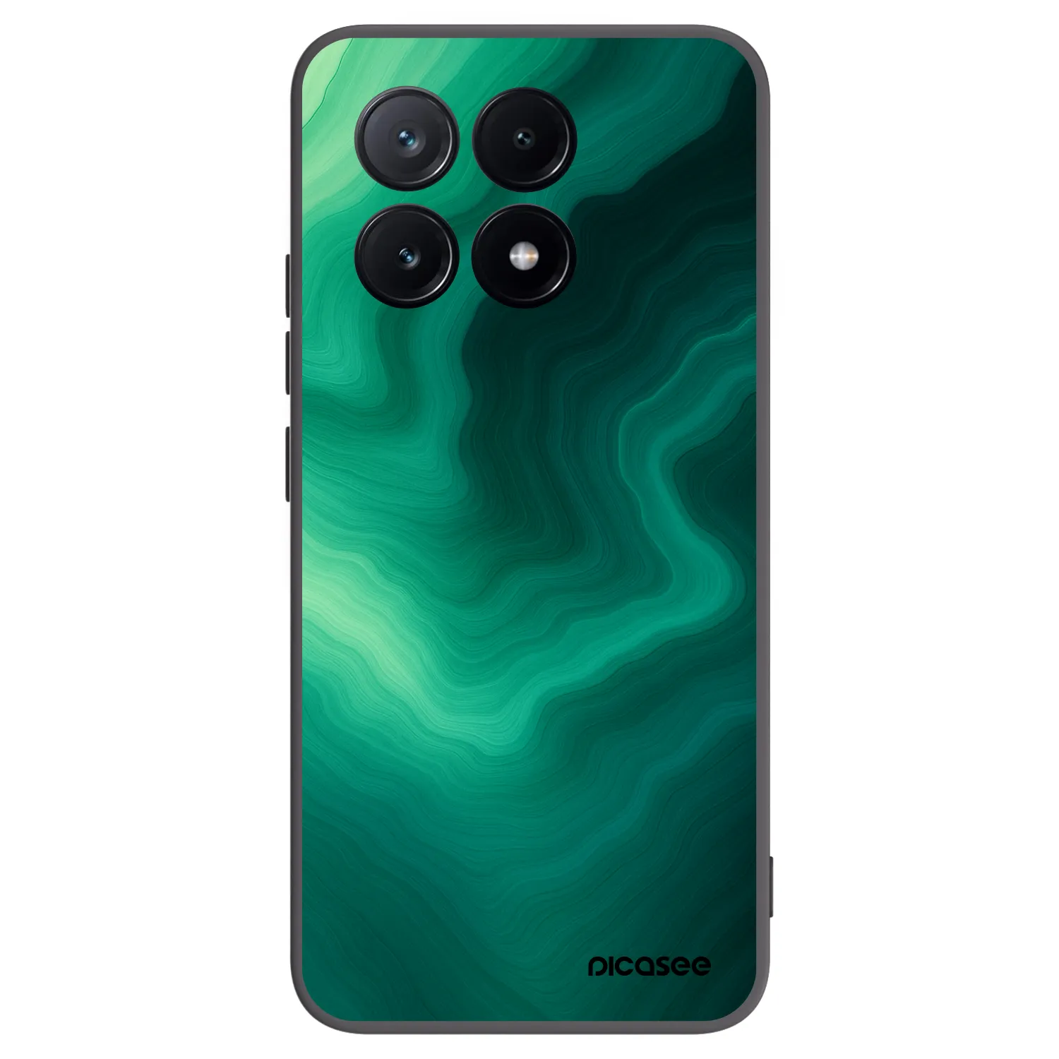 Picasee Xiaomi Poco X6 Pro Hülle - Schwarzes Silikon - Malachite