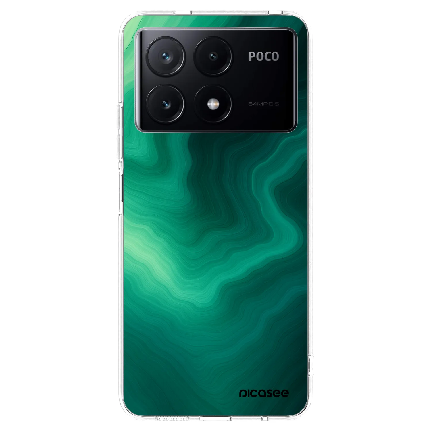 Picasee Xiaomi Poco X6 Pro Hülle - Transparentes Silikon - Malachite