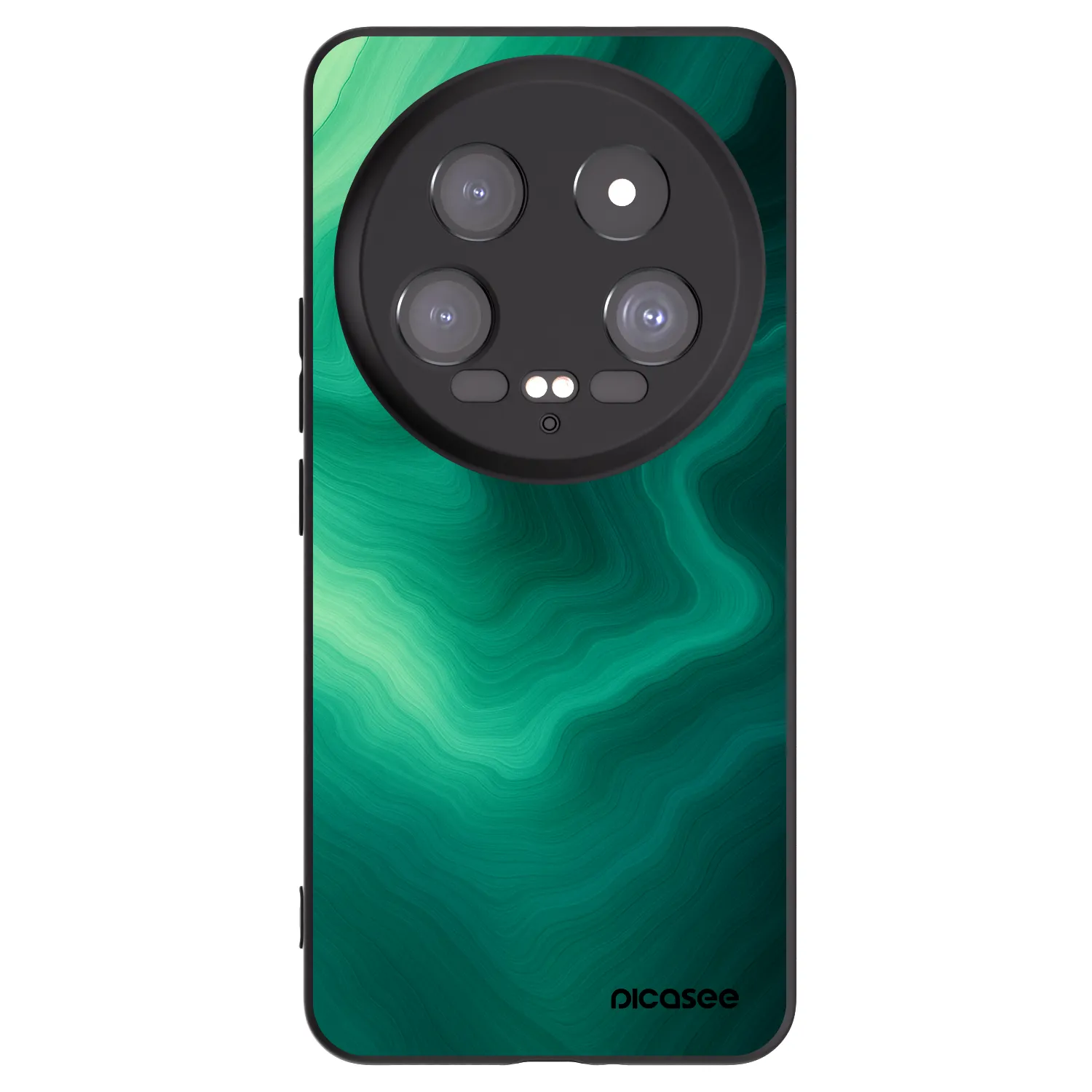 Picasee Xiaomi 14 Ultra Hülle - Schwarzes Silikon - Malachite