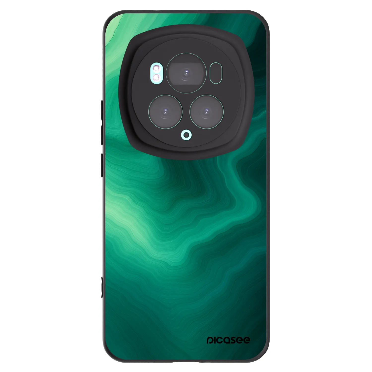 Picasee Honor Magic6 Pro Hülle - Schwarzes Silikon - Malachite