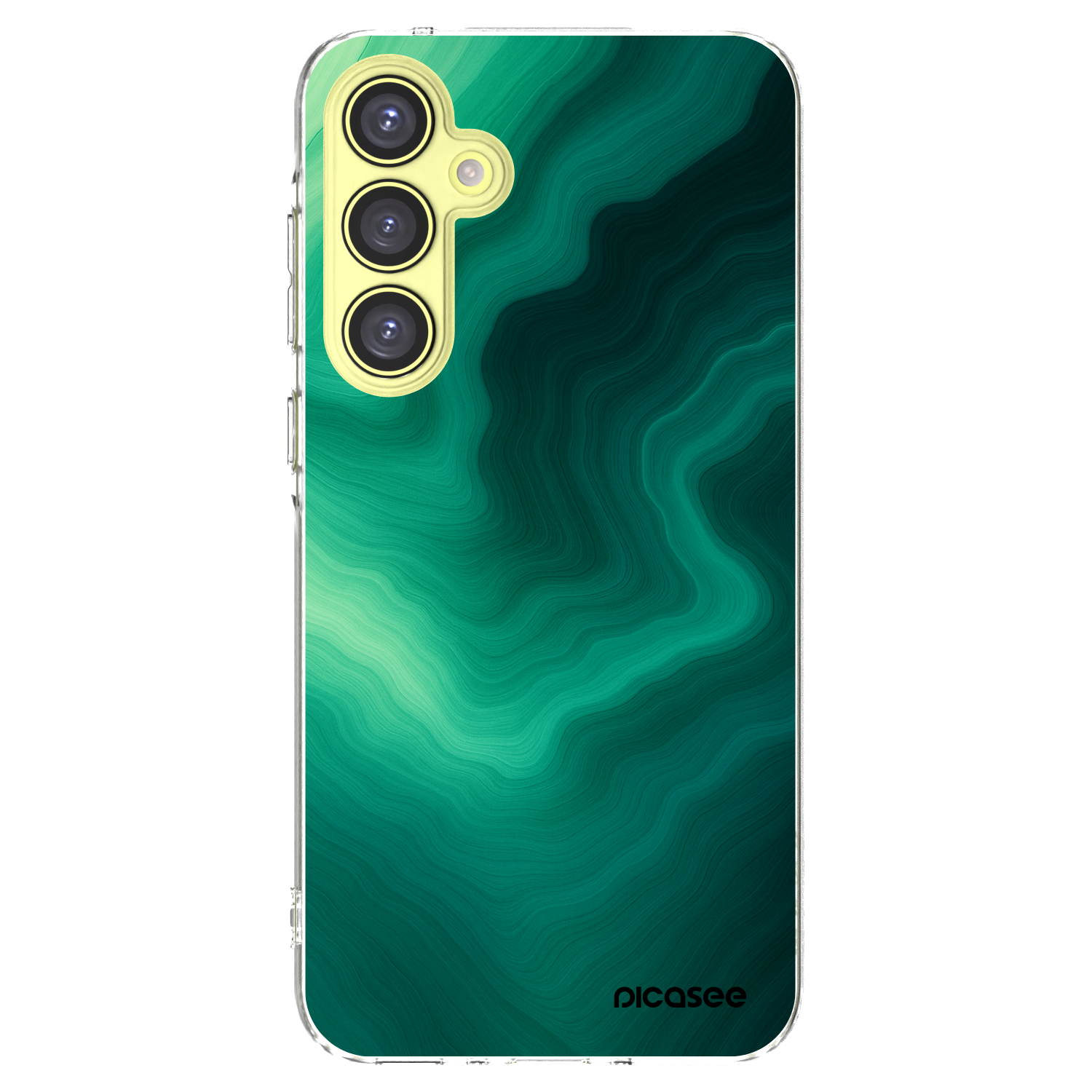 Picasee Samsung Galaxy A35 5G A356B Hülle - Transparentes Silikon - Malachite