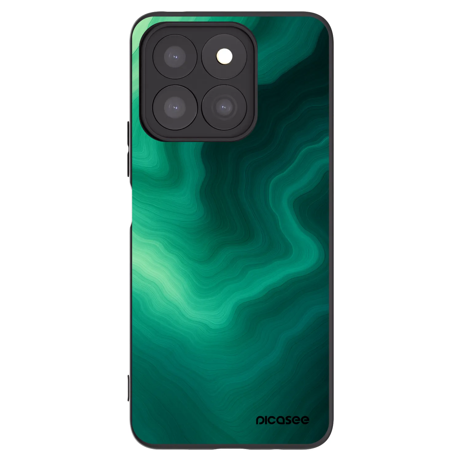 Picasee Honor X8b Hülle - Schwarzes Silikon - Malachite