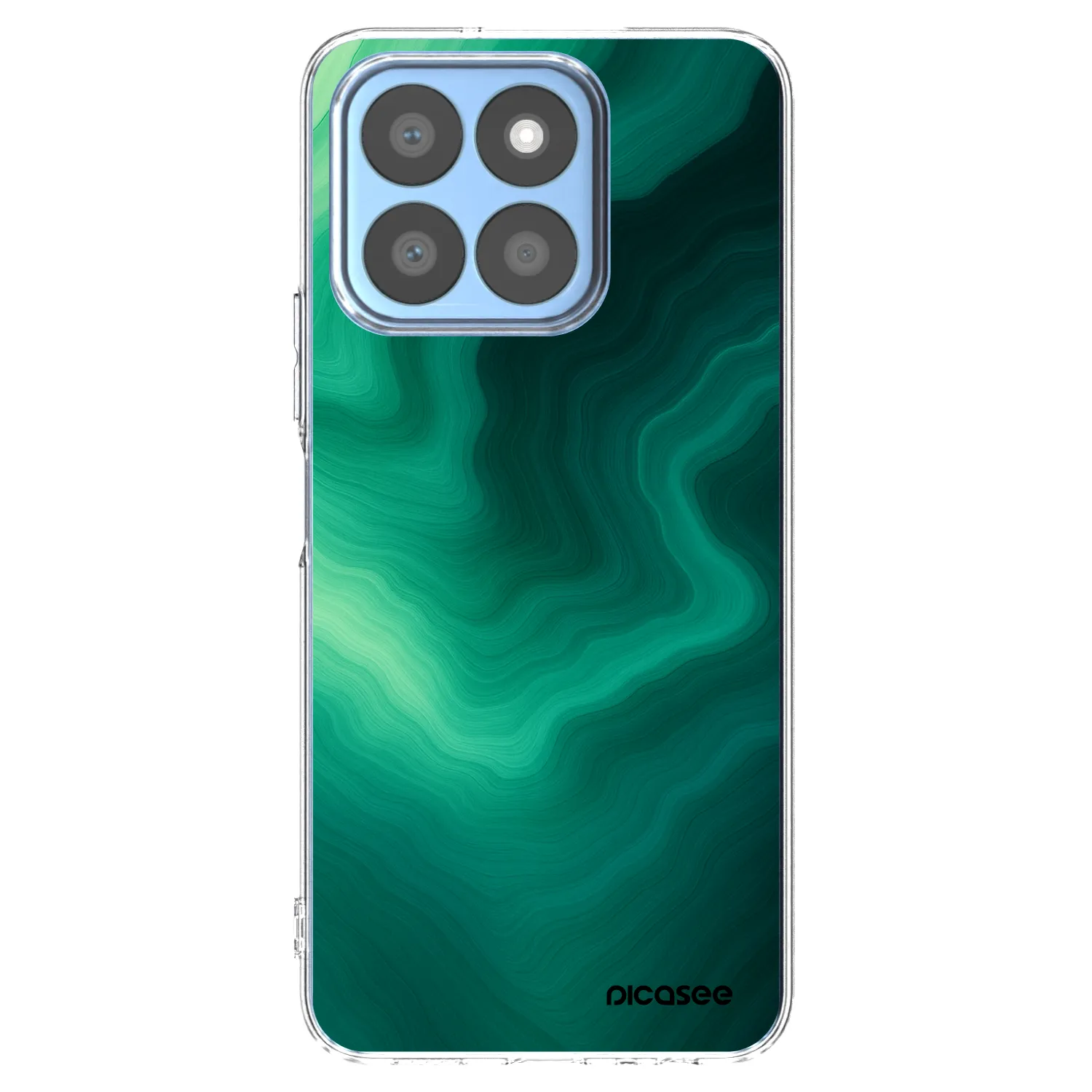 Picasee Honor X8b Hülle - Transparentes Silikon - Malachite