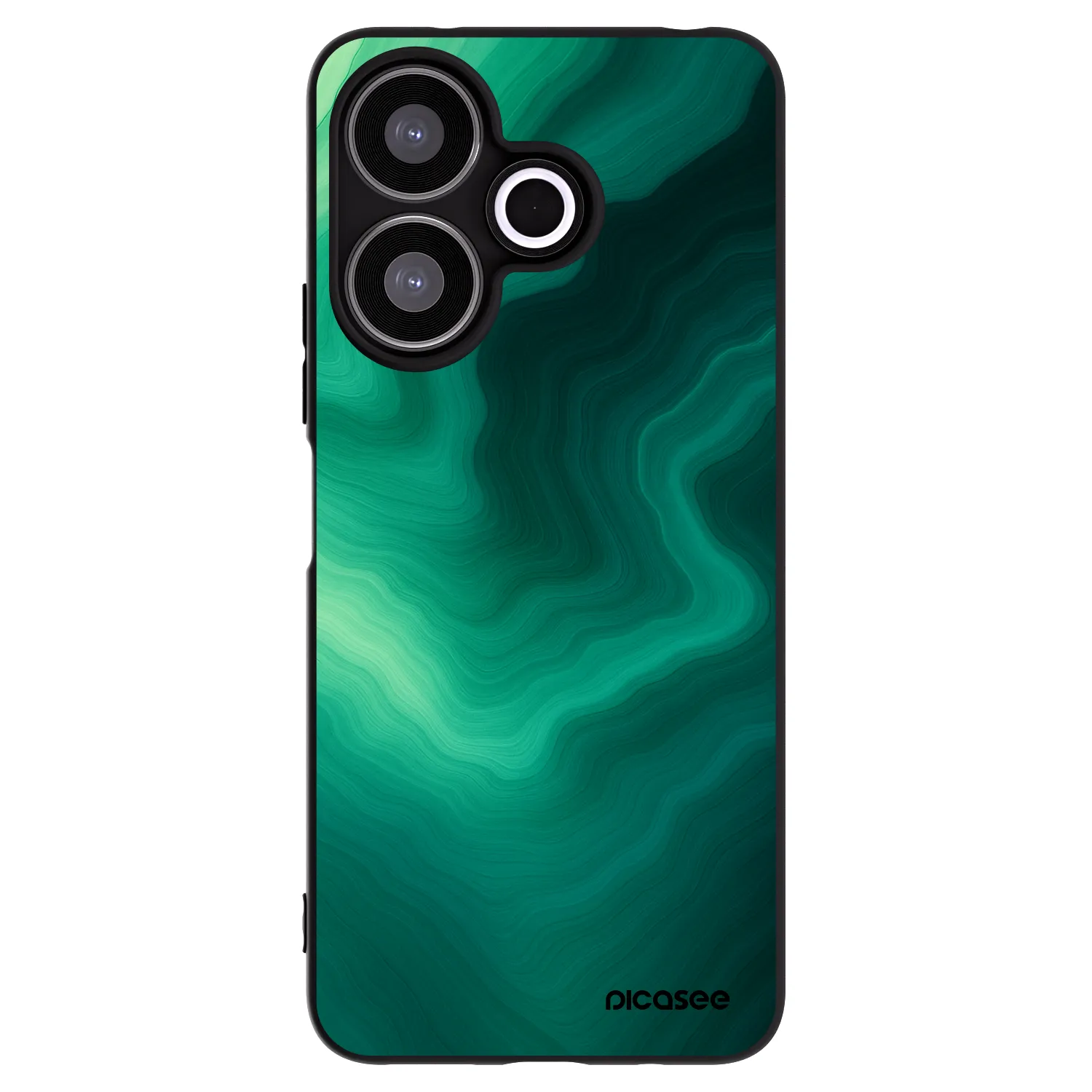 Picasee Xiaomi Redmi 13 4G Hülle - Schwarzes Silikon - Malachite