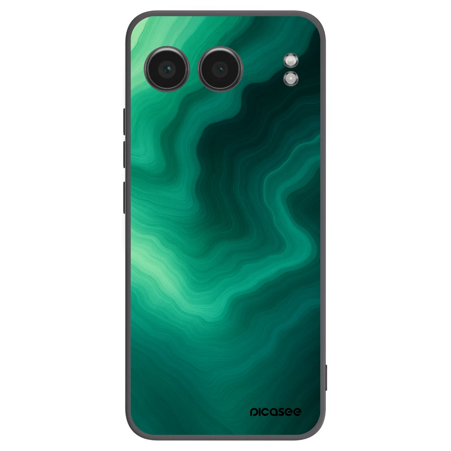 Picasee OnePlus Nord 4 Hülle - Schwarzes Silikon - Malachite
