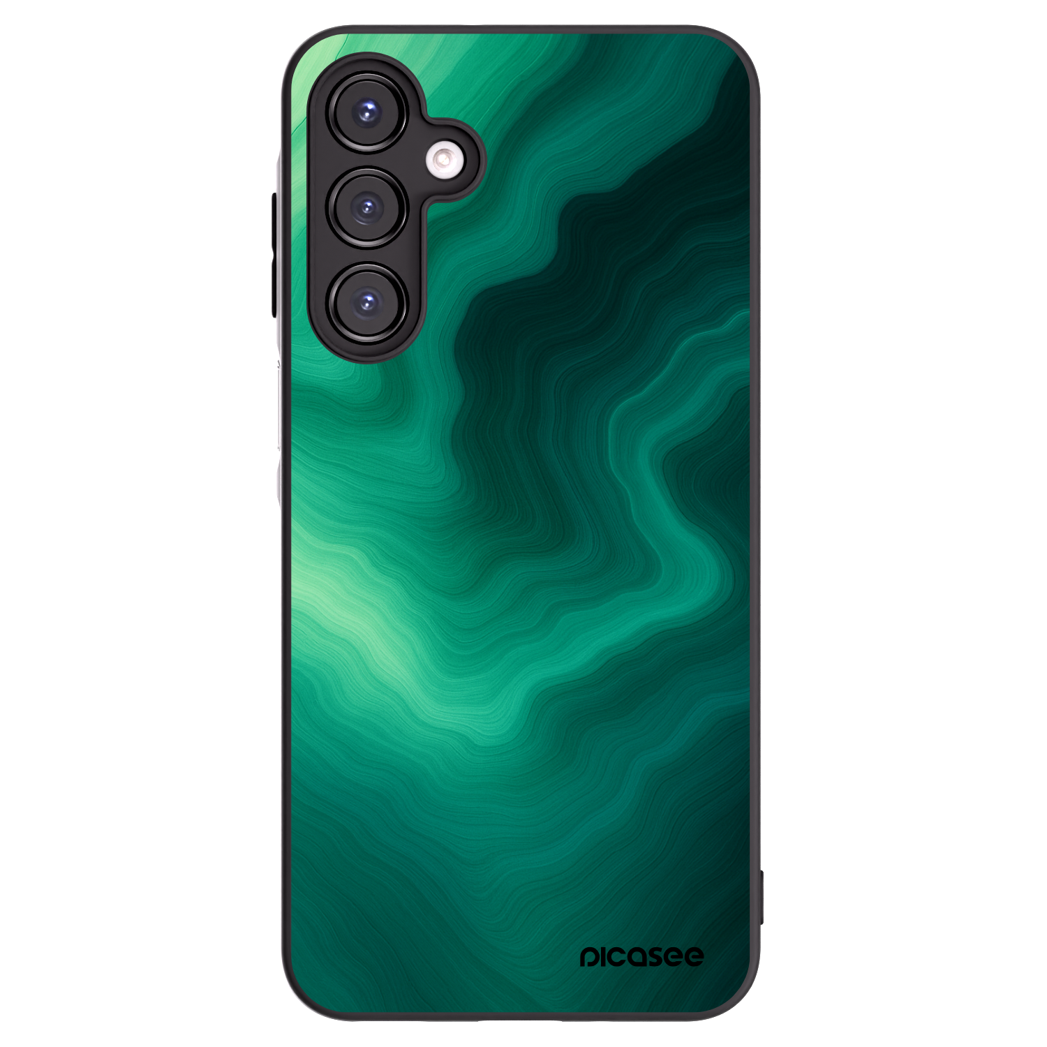Picasee Samsung Galaxy A16 5G Hülle - Schwarzes Silikon - Malachite