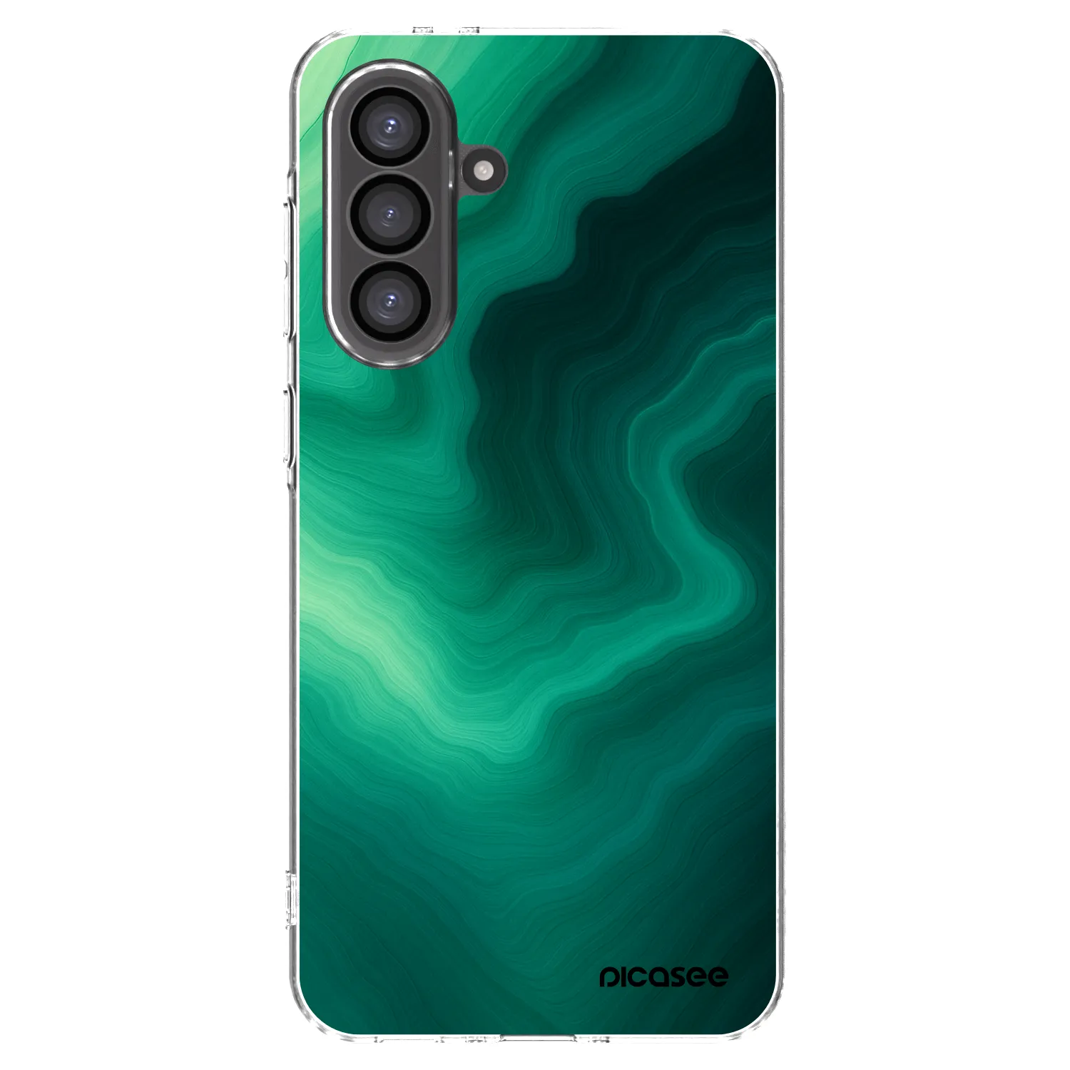 Picasee Samsung Galaxy A56 5G A566B Hülle - Transparentes Silikon - Malachite