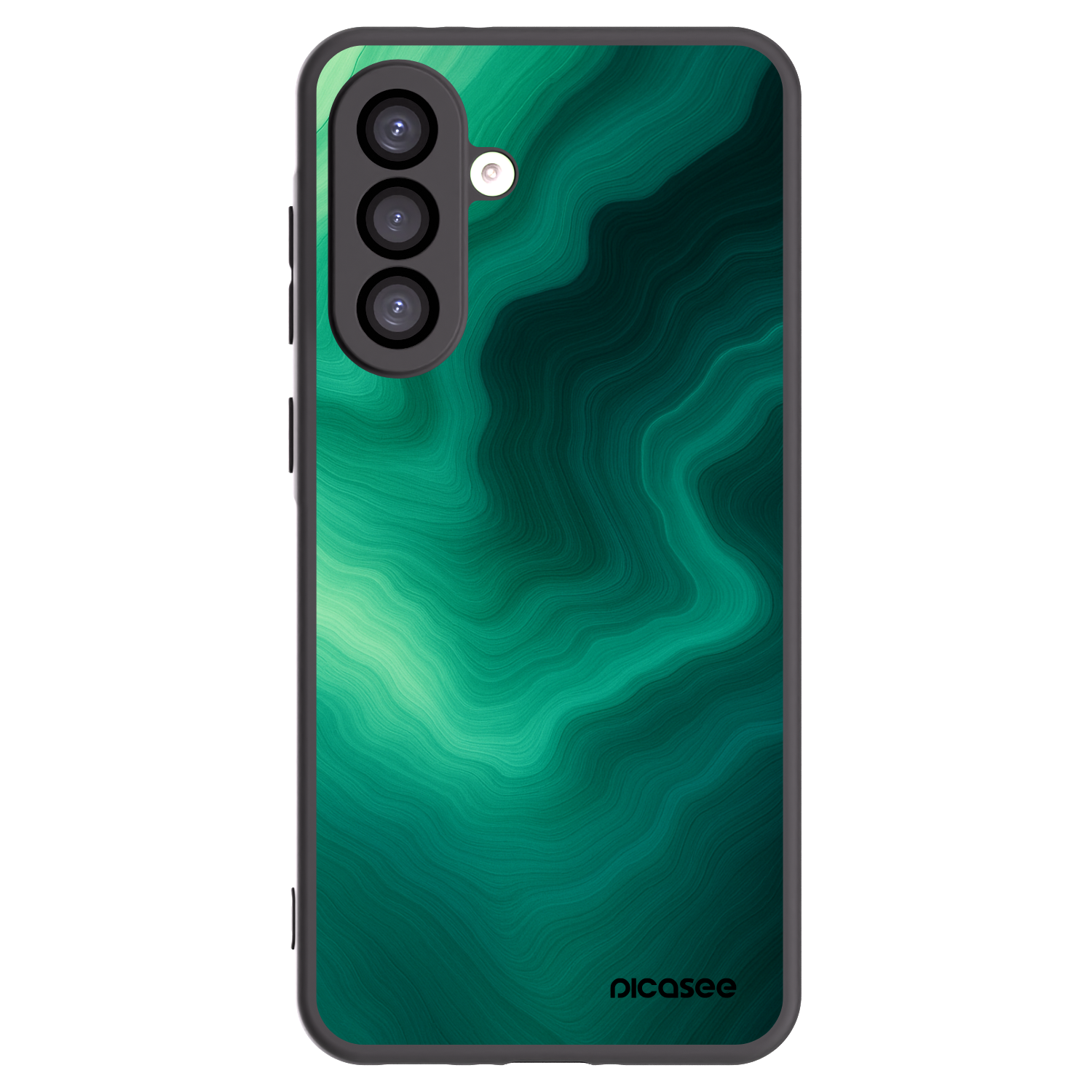Picasee Samsung Galaxy A26 5G A266B Hülle - Schwarzes Silikon - Malachite