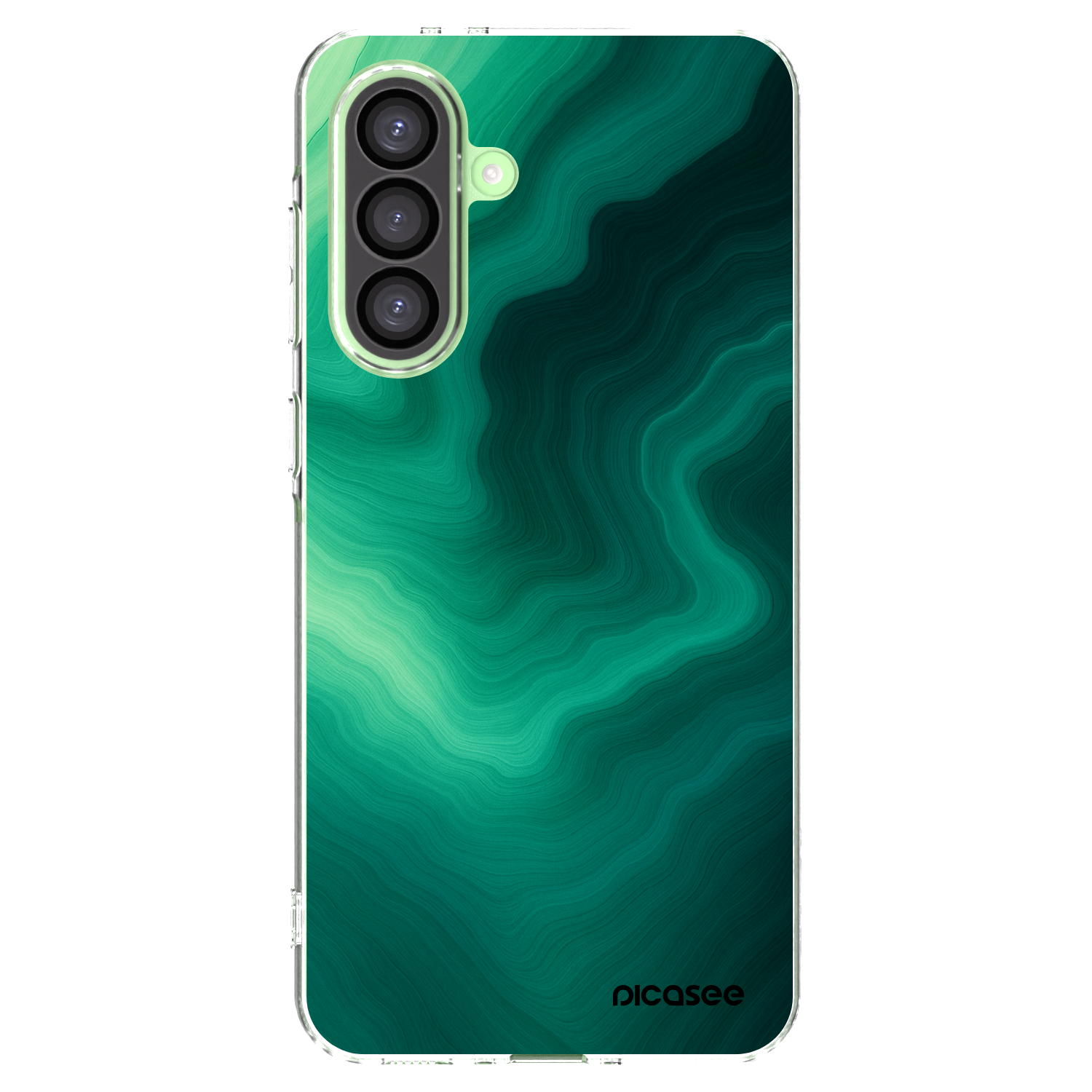 Picasee Samsung Galaxy A26 5G A266B Hülle - Transparentes Silikon - Malachite
