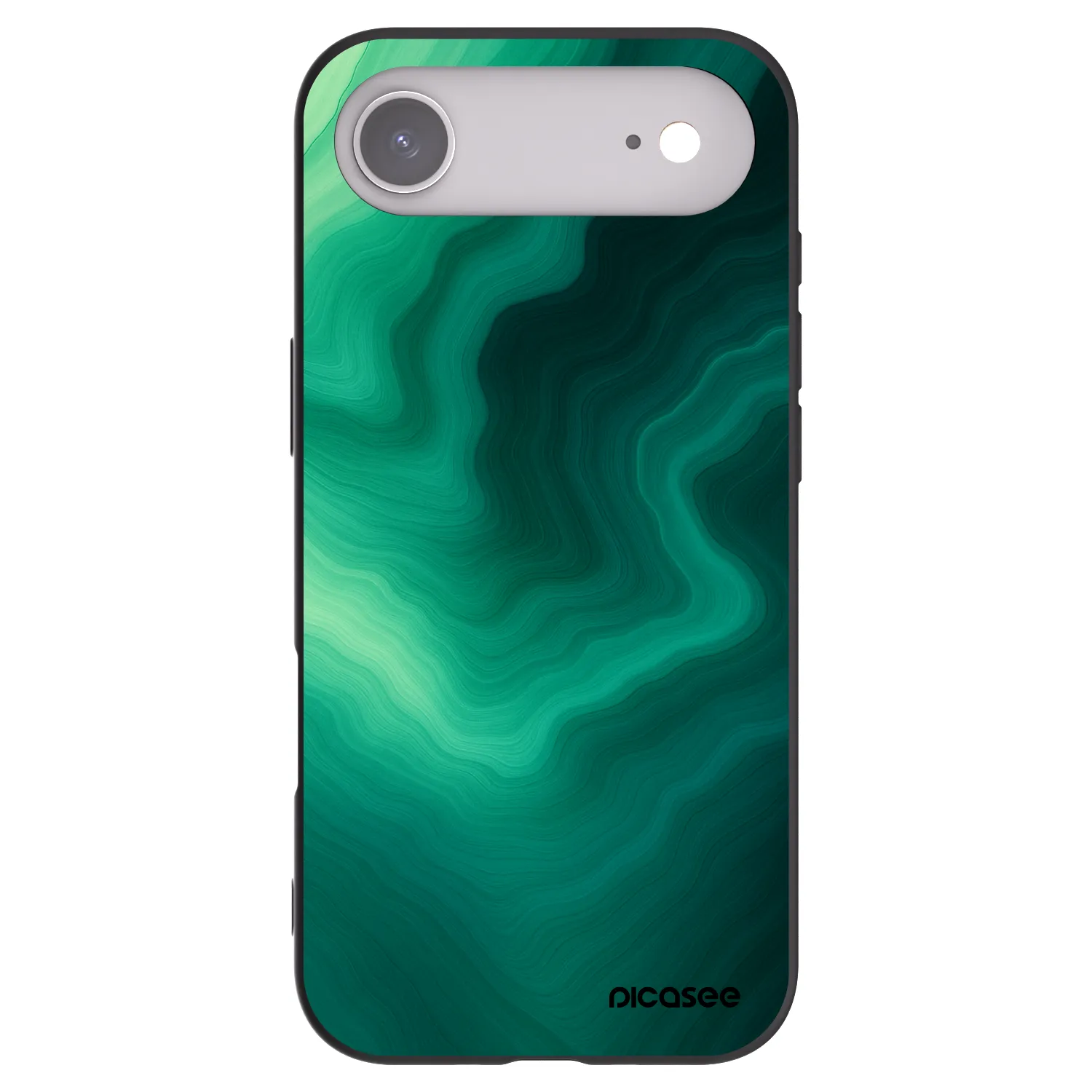Picasee Apple iPhone Air Hülle - Schwarzes Silikon - Malachite