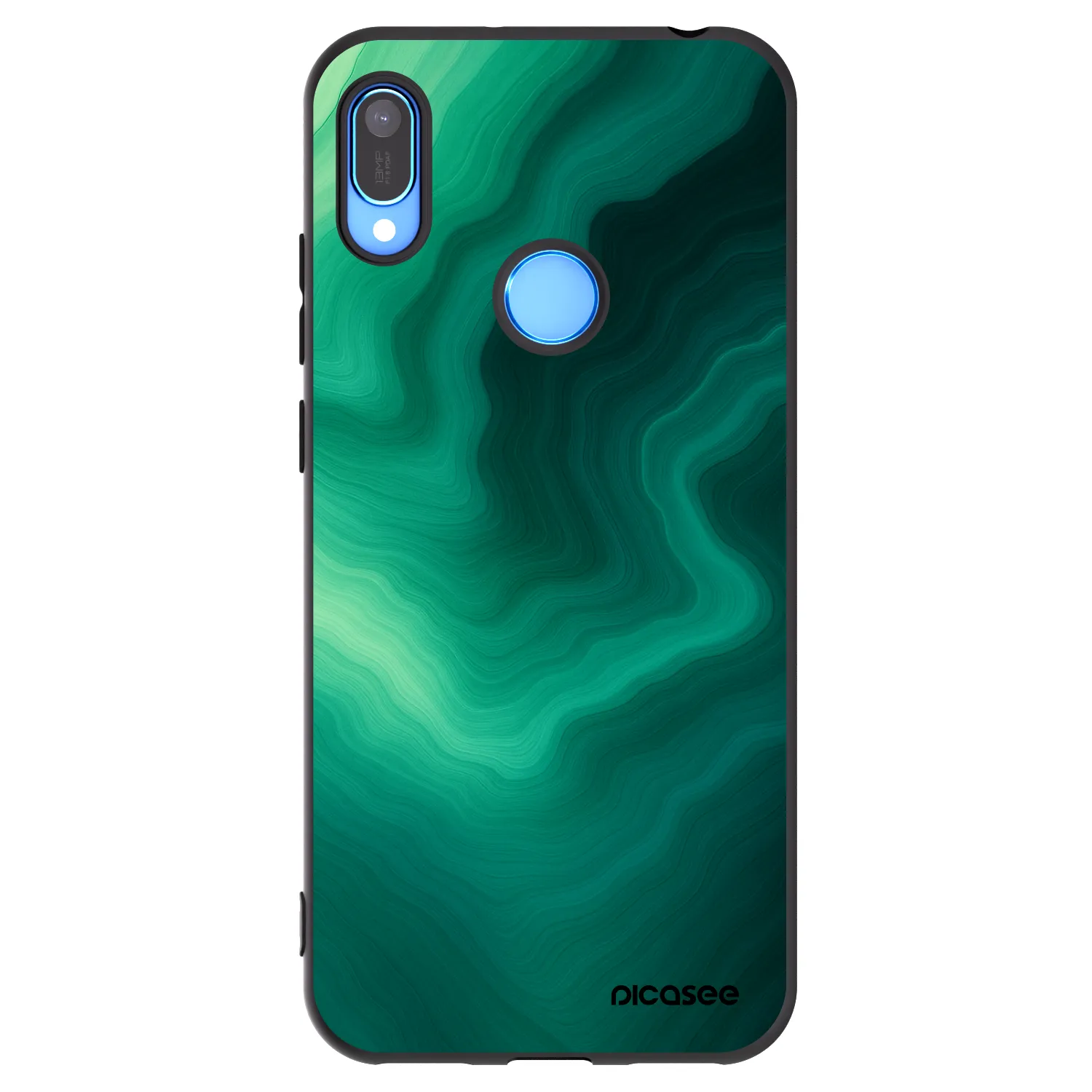 Picasee Huawei Y6 2019 Hülle - Schwarzes Silikon - Malachite