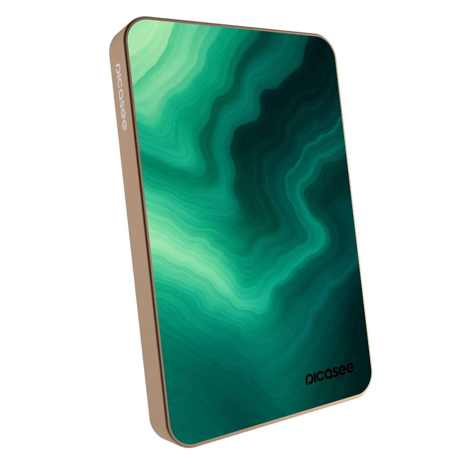 Picasee Powerbank mit MagSafe 5 000 mAh Golden - Malachite